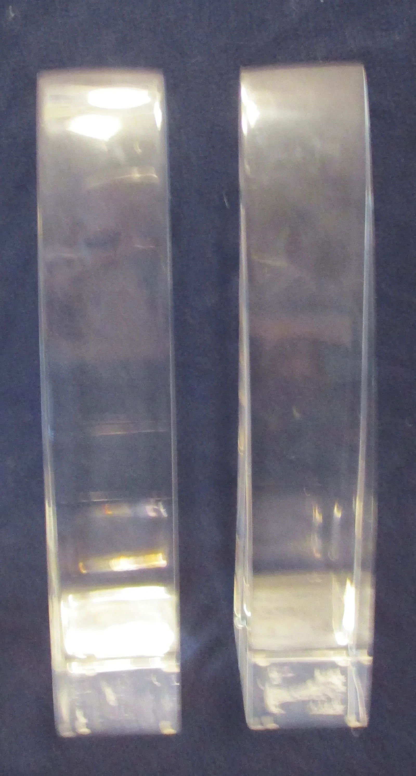 1950s Mid-Century Modern Lucite Tusk Sculptures - a Pair - 6