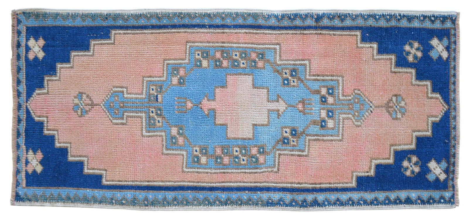 1970s Vintage Hand Knotted Turkish Rug Decorative Accent for Small Spaces- 1"²11"³ Ã - 8