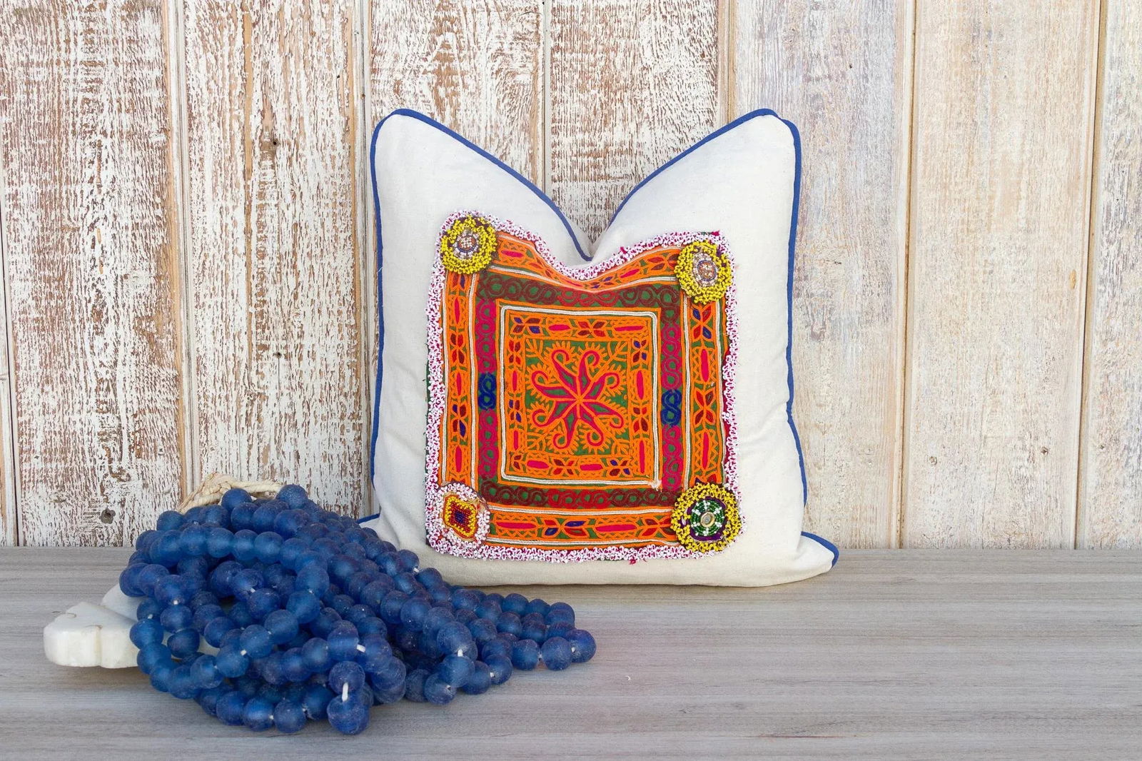 Ramila Vintage Boho Throw Pillow Cover - 2