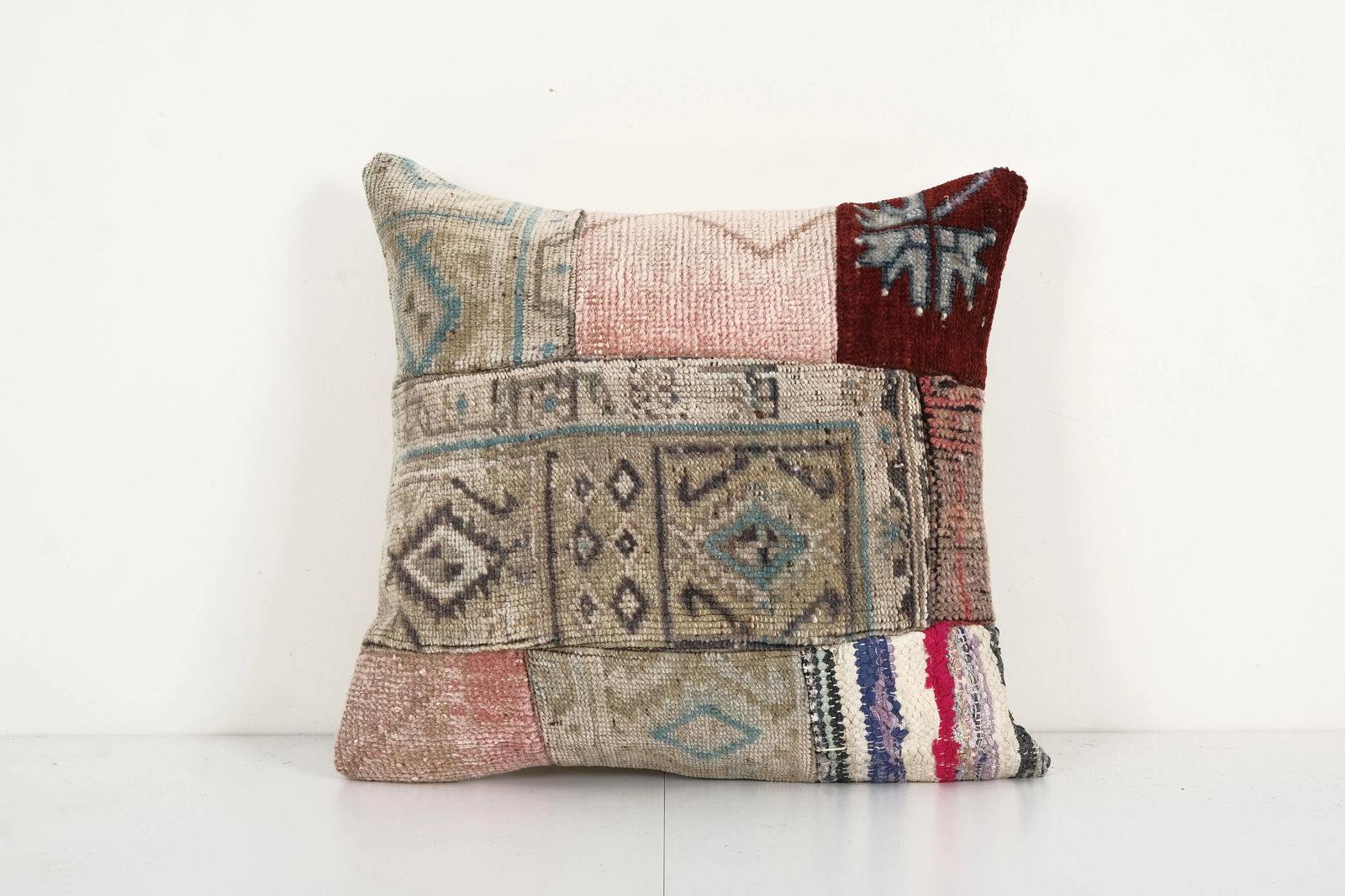 Turkish Patchwork Kilim Pillow - 5
