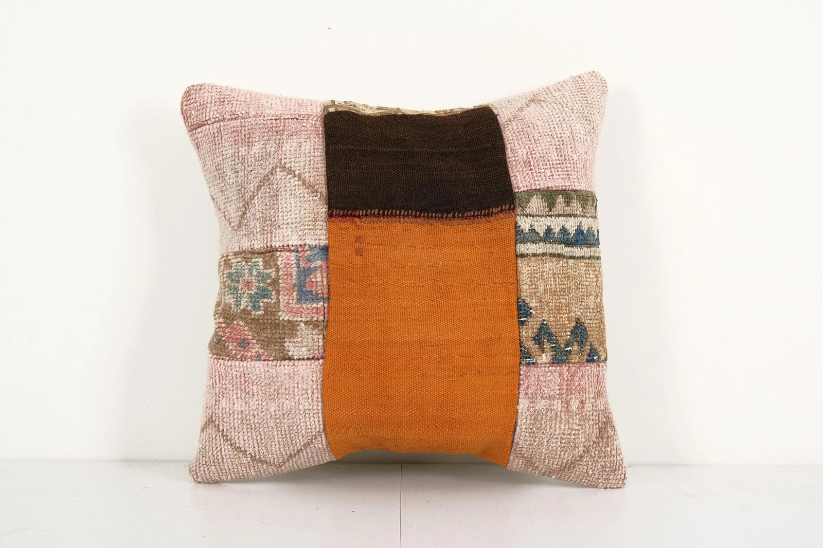 Turkish Patchwork Kilim Pillow Cover - 5