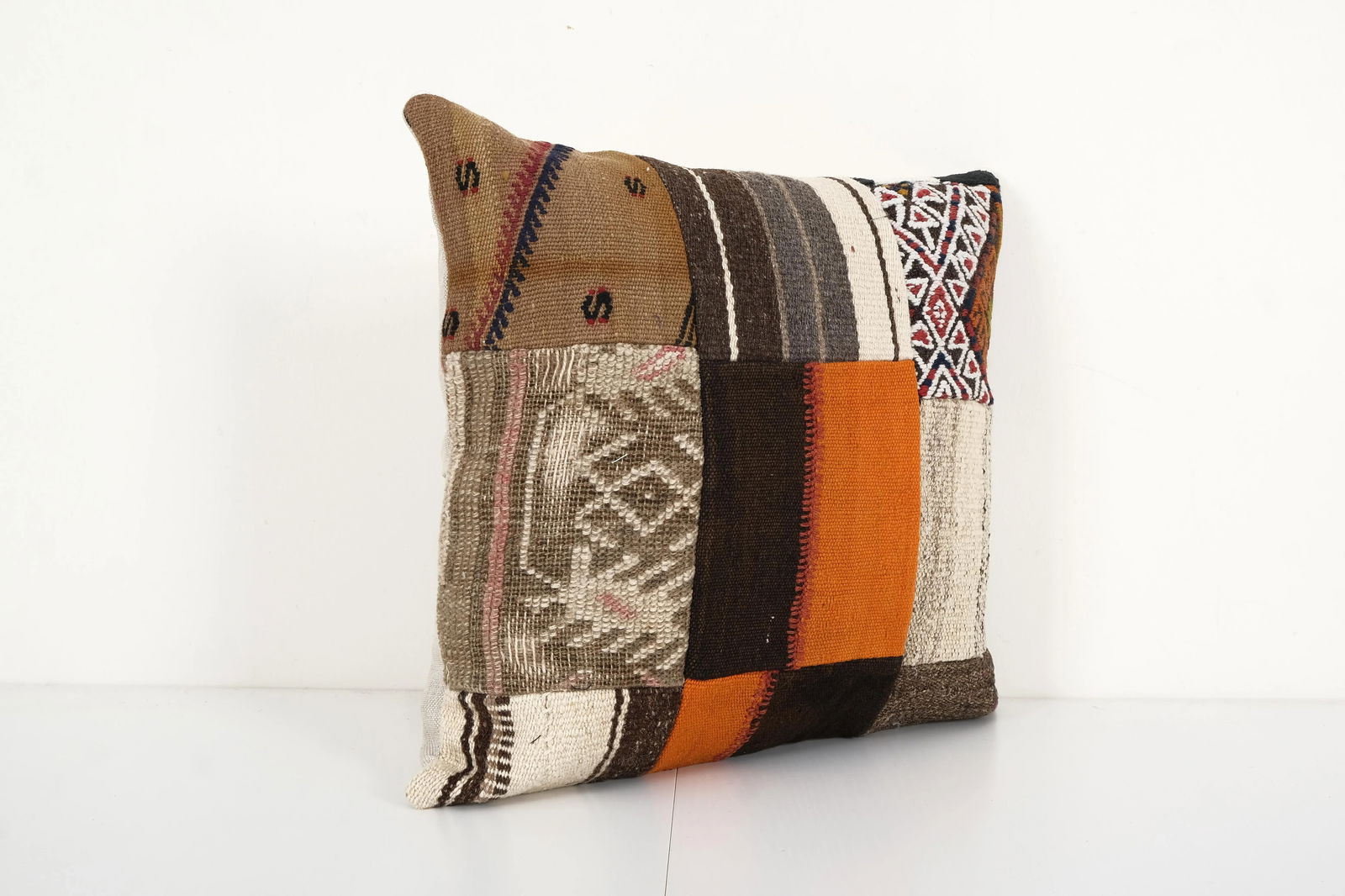 Turkish Patchwork Pillow Cover 17'' X 18'' - 3