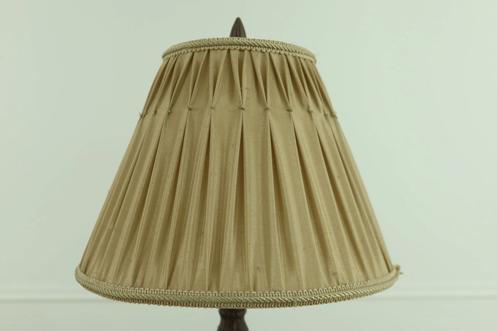 Scrolled Iron Base Table Lamp W. Shade - 2