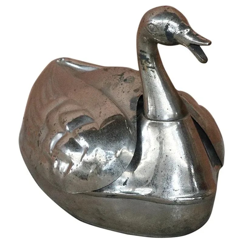 Vintage Rustic Iron Swan Box - 3