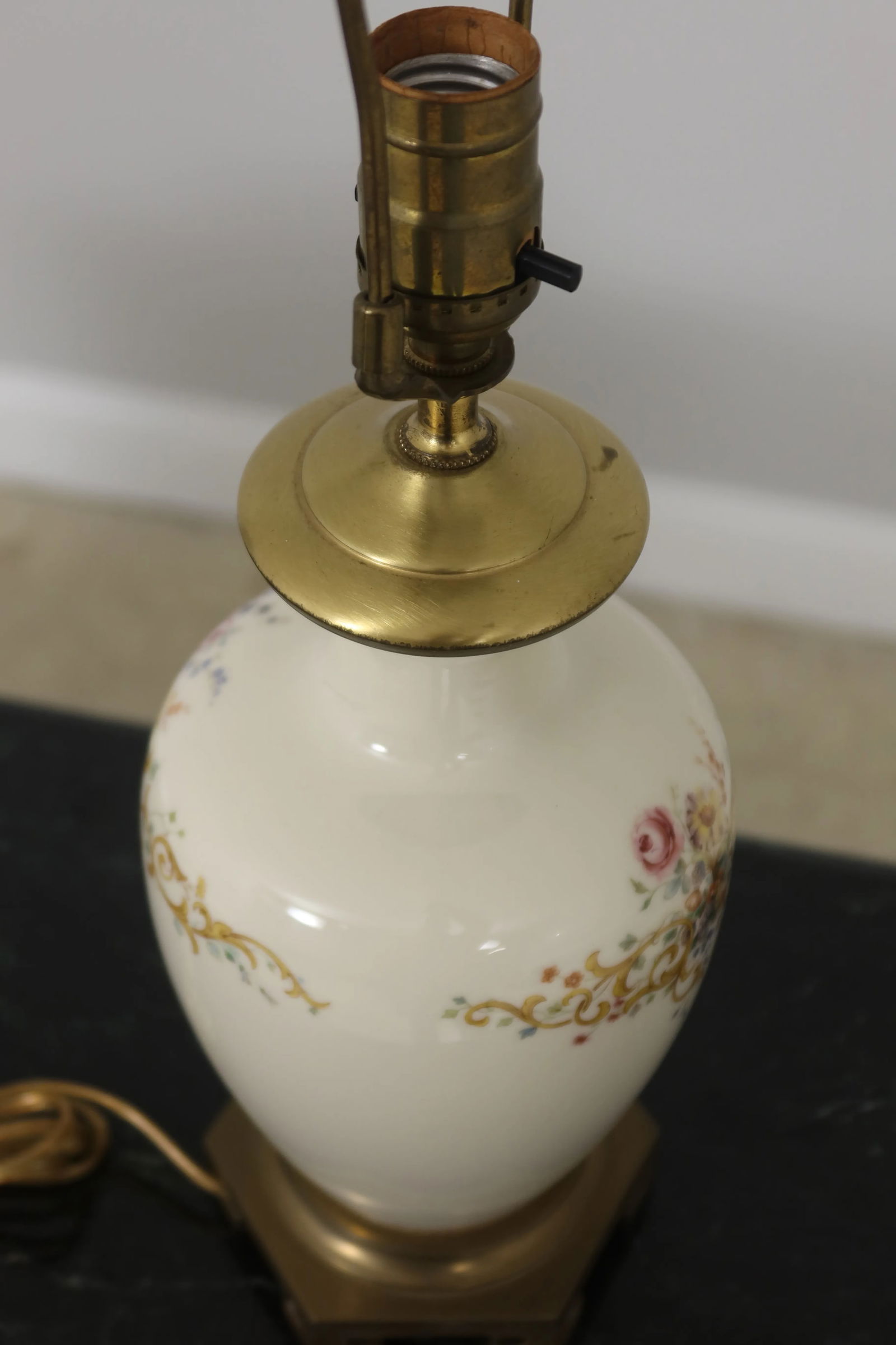 Lenox Floral Decorated Porcelain Table Lamp - 2