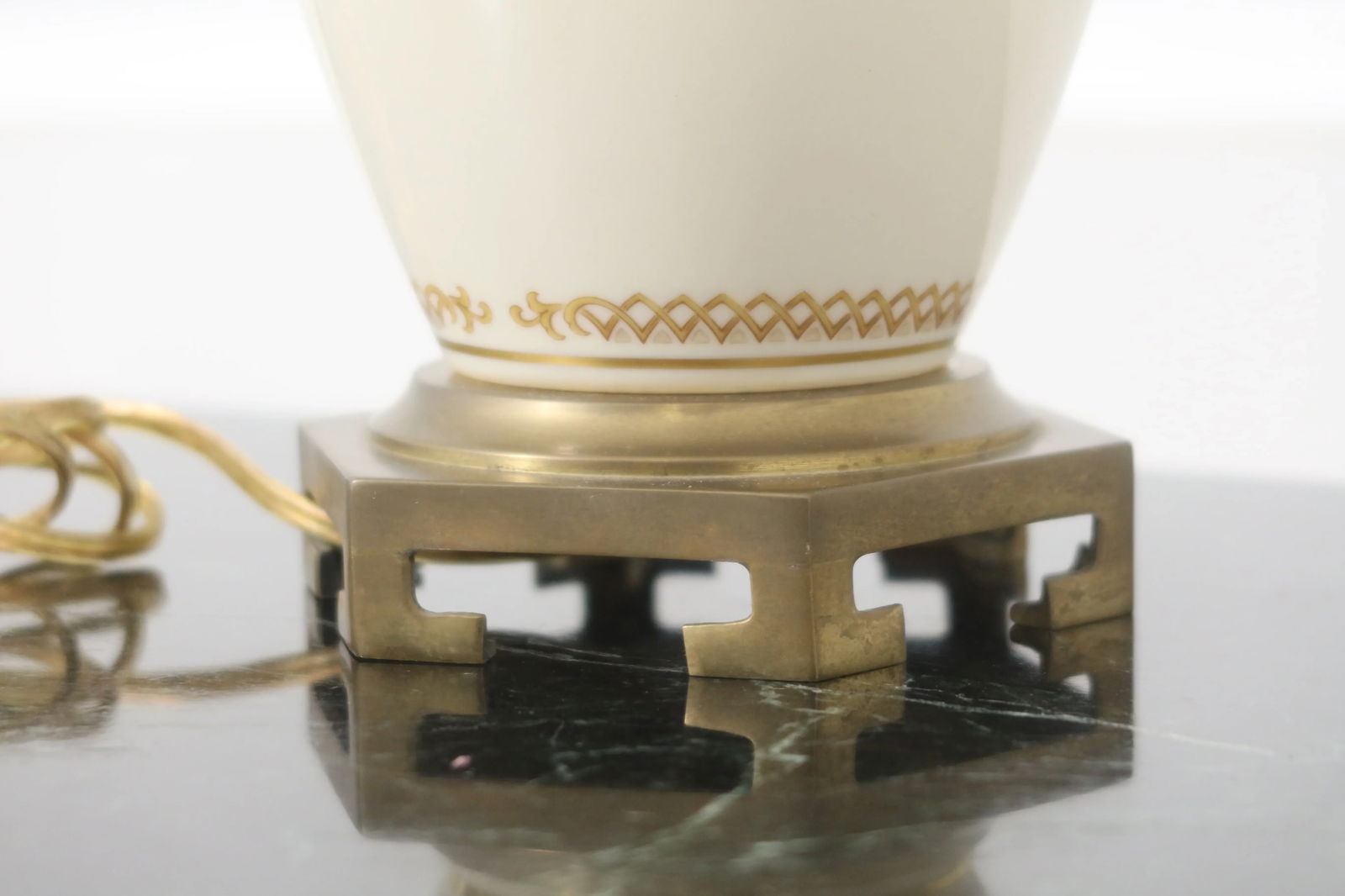 Lenox Floral Decorated Porcelain Table Lamp - 4