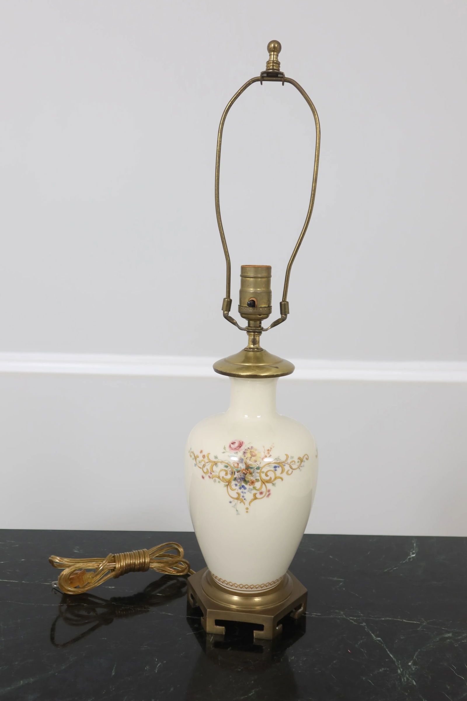 Lenox Floral Decorated Porcelain Table Lamp - 6