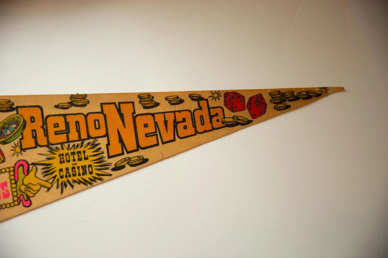 Vintage Reno Nevada Felt Flag - 2