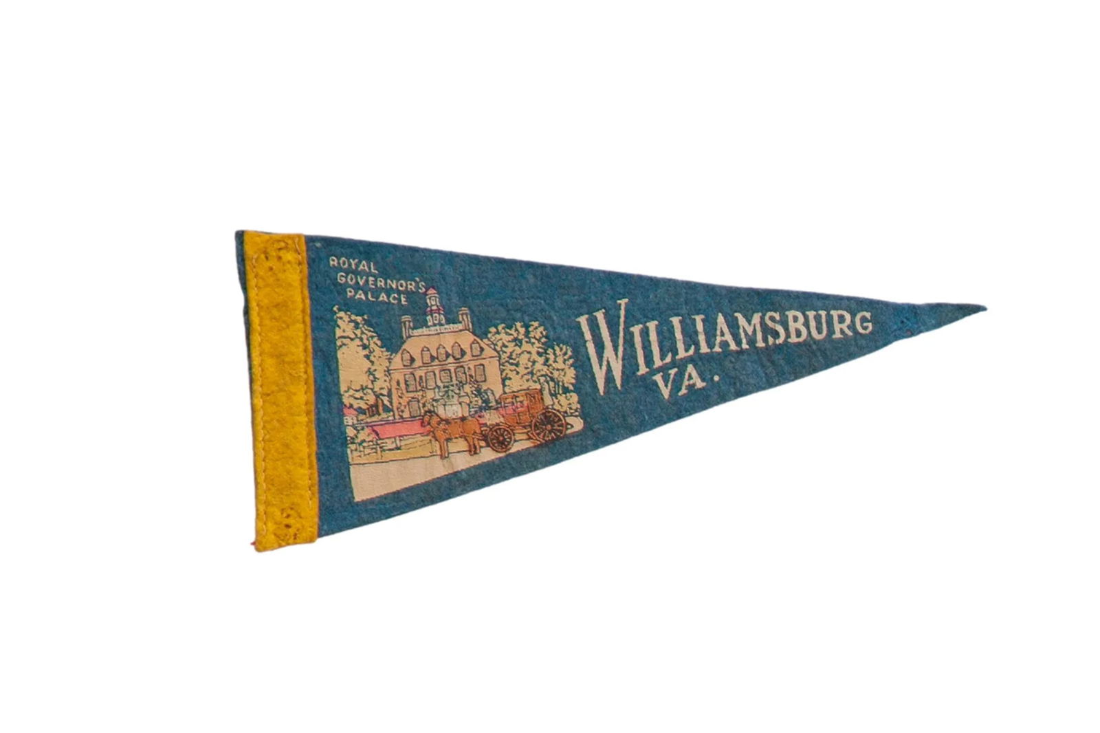 Vintage Williamsburg Va Felt Flag - 4