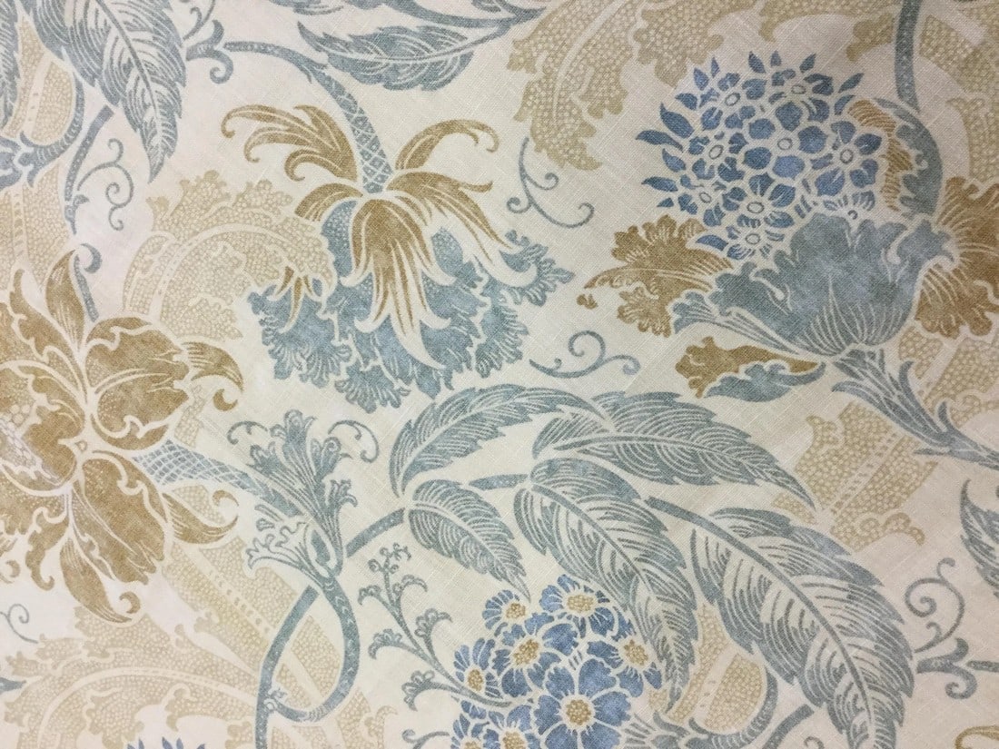 Sample Cut of 1980s Cottage Lee Jofa Linen Upholstery Fabric (1 of 11)