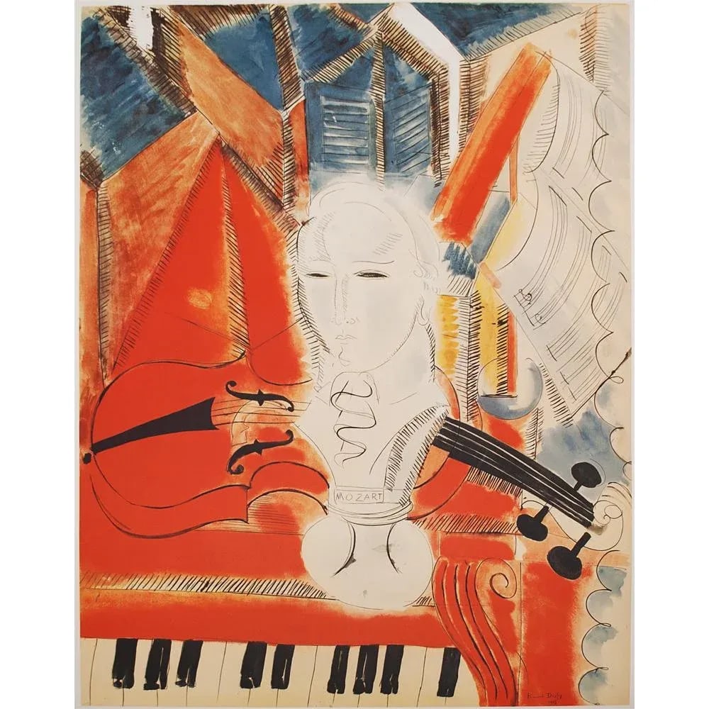 XL After Raoul Dufy, "Homage to Mozart" First Edition Offset Lithograph - 2