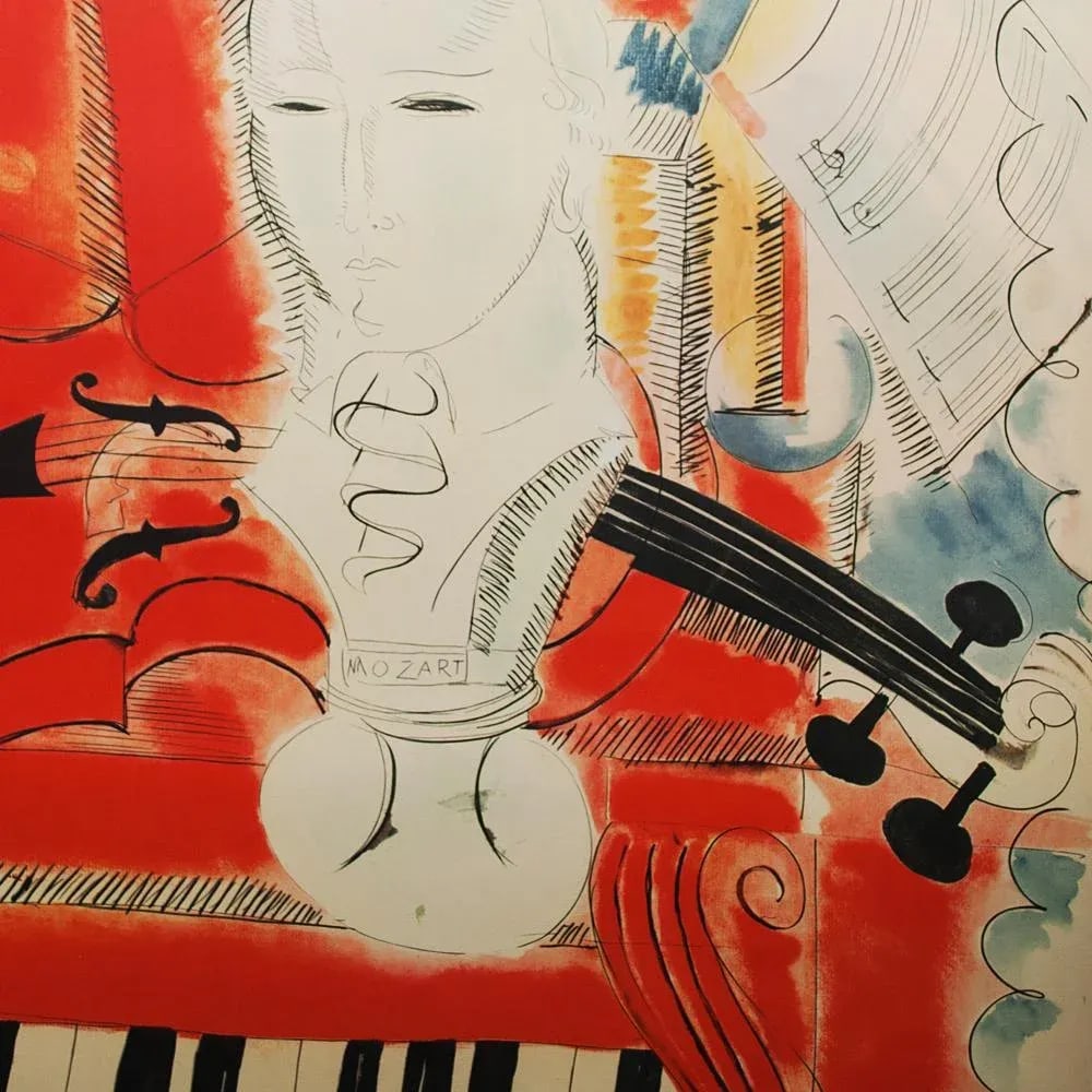 XL After Raoul Dufy, "Homage to Mozart" First Edition Offset Lithograph - 5