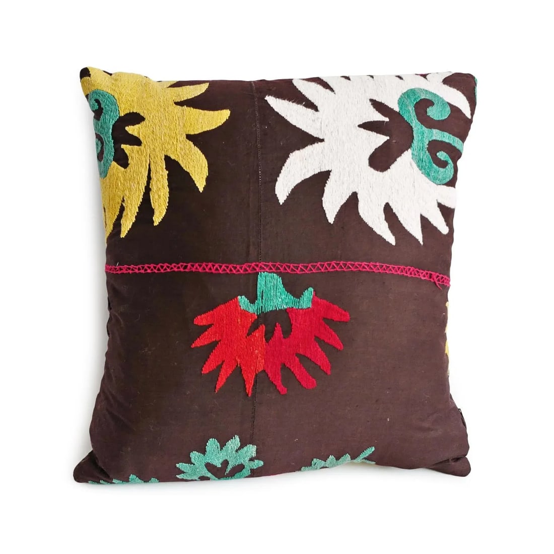 Boho Chic Suzani Embroidered Pillow - 2