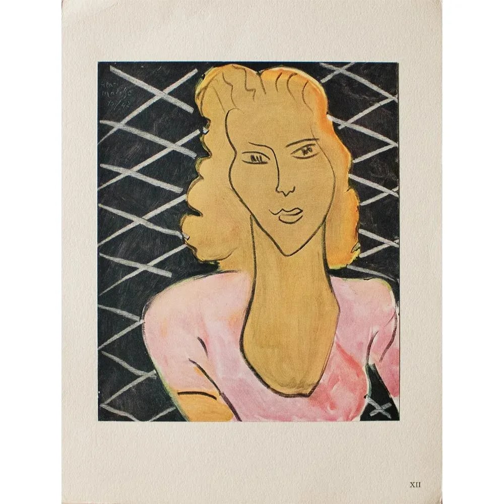 1946 After Henri Matisse "The Lady in Rose Corsage", First Edition Parisian Period Lithograph - 6