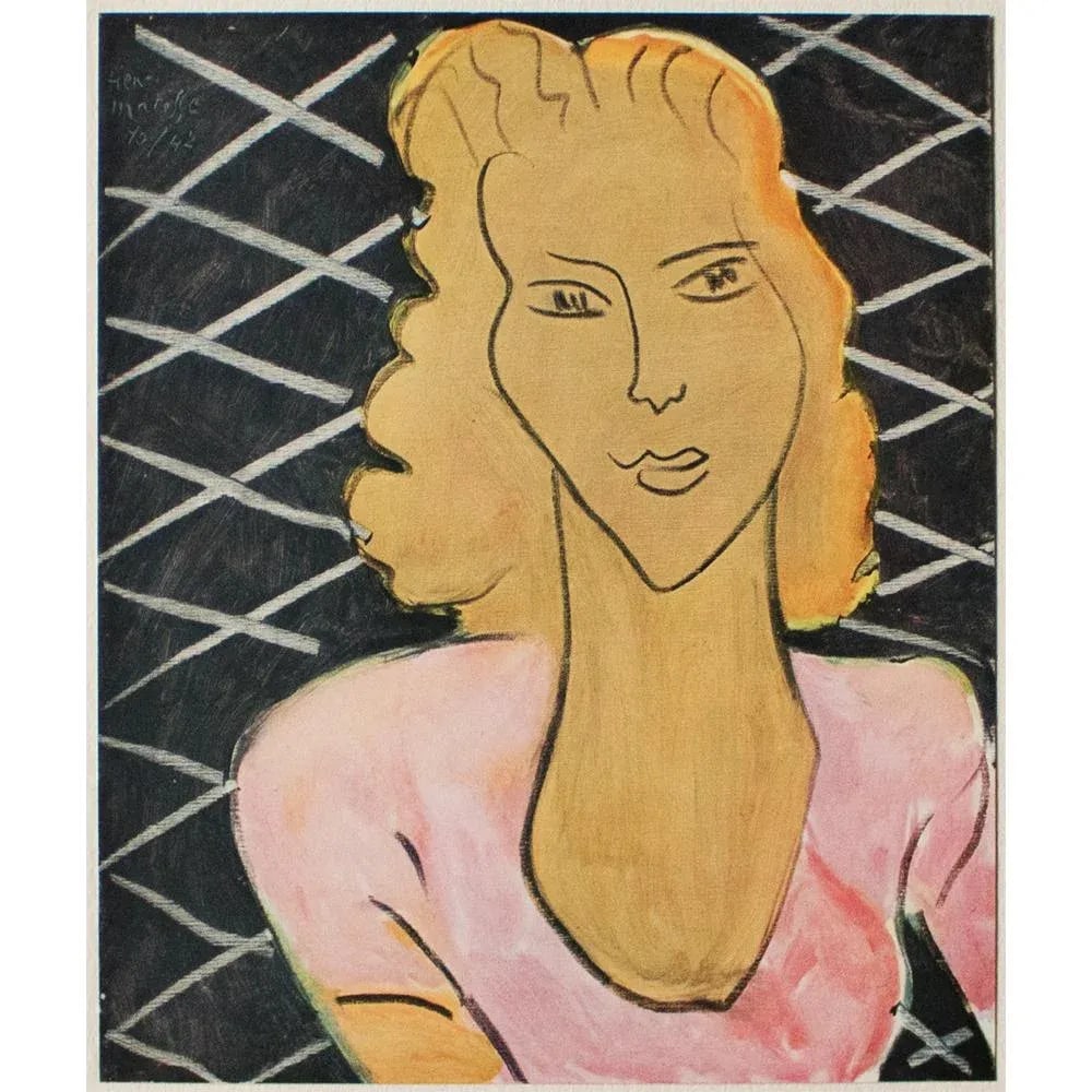 1946 After Henri Matisse "The Lady in Rose Corsage", First Edition Parisian Period Lithograph - 8