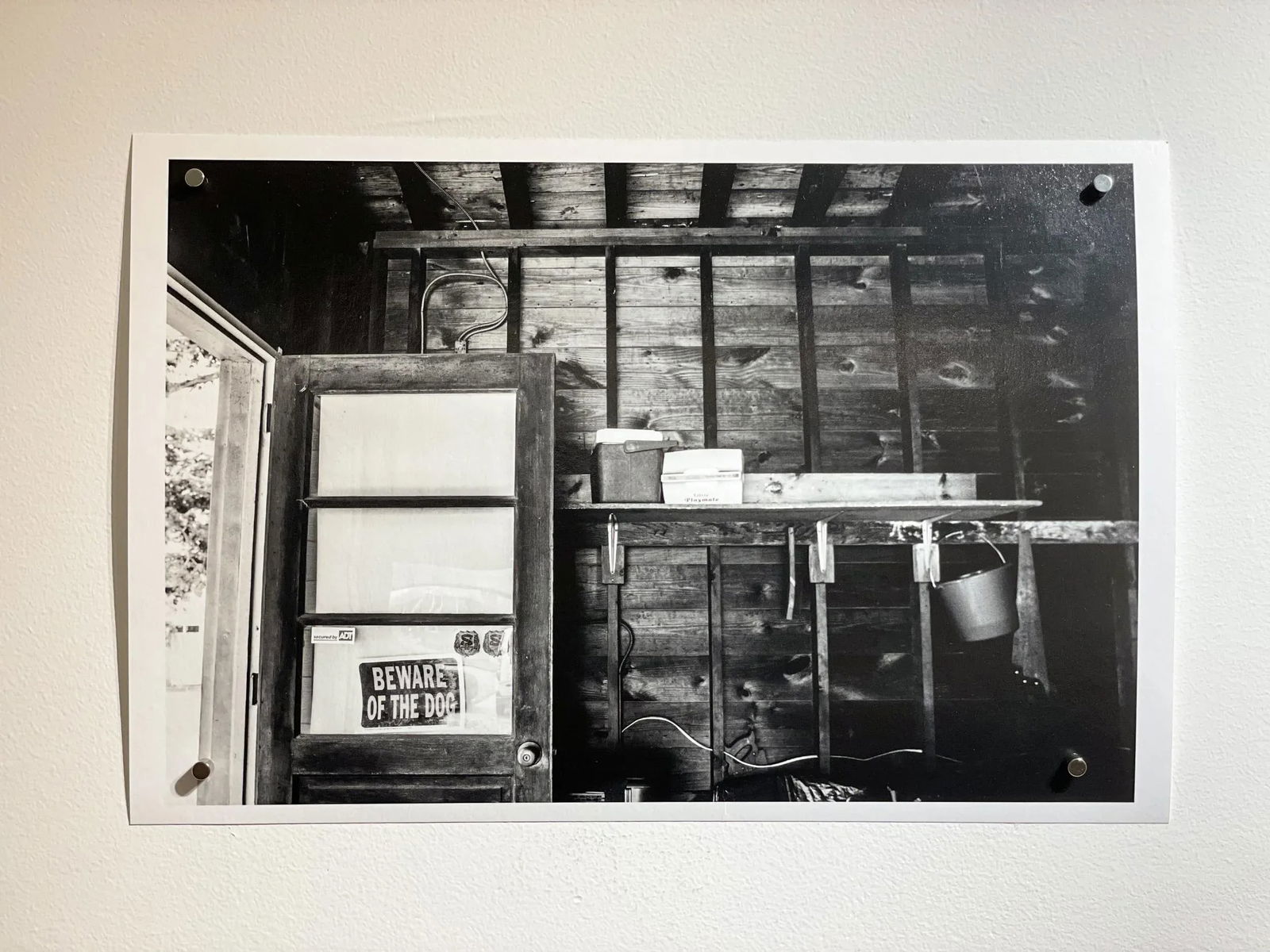 His Garage Black and White Photograph - 3