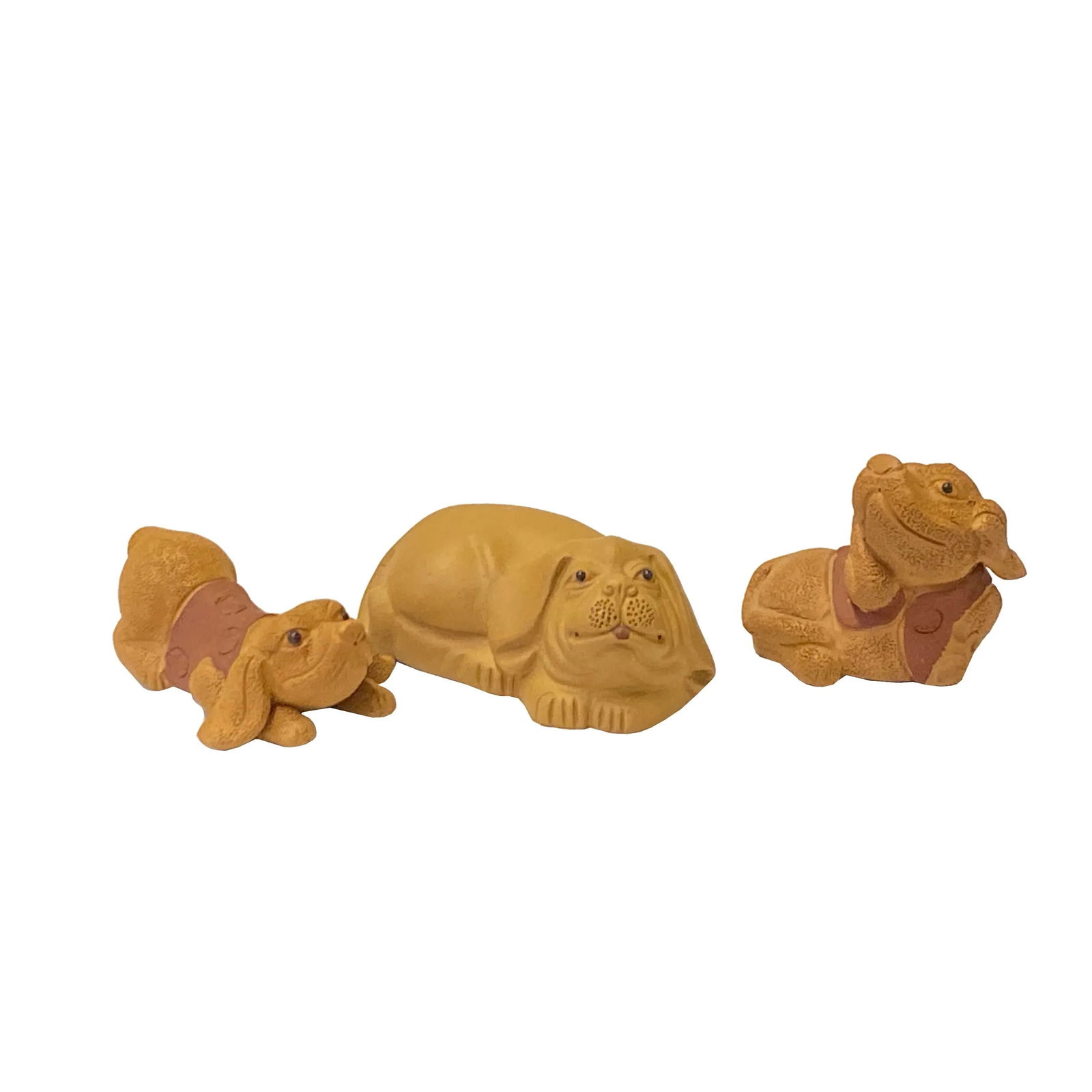 Set of 3 Small Ceramic Animal Figure Display Art - 6