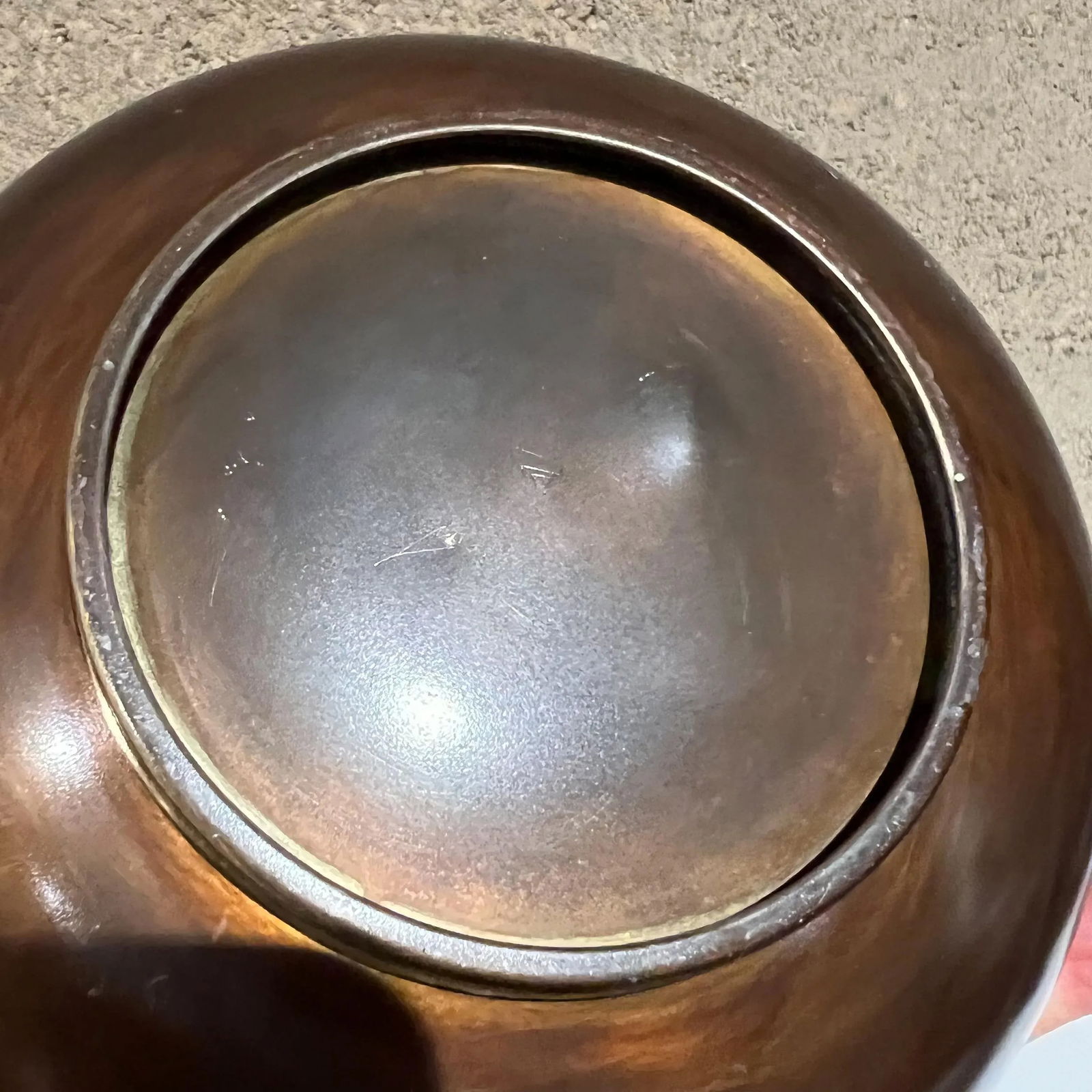 1950s Vintage Midcentury Lidded Bowl in Patinated Brass Style Tommi Parzinger - 5