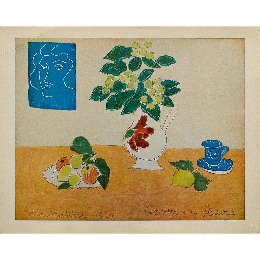 1940s After Henri Matisse "Flowering Ivy", Vintage Period Swiss Full-Color Print - 2