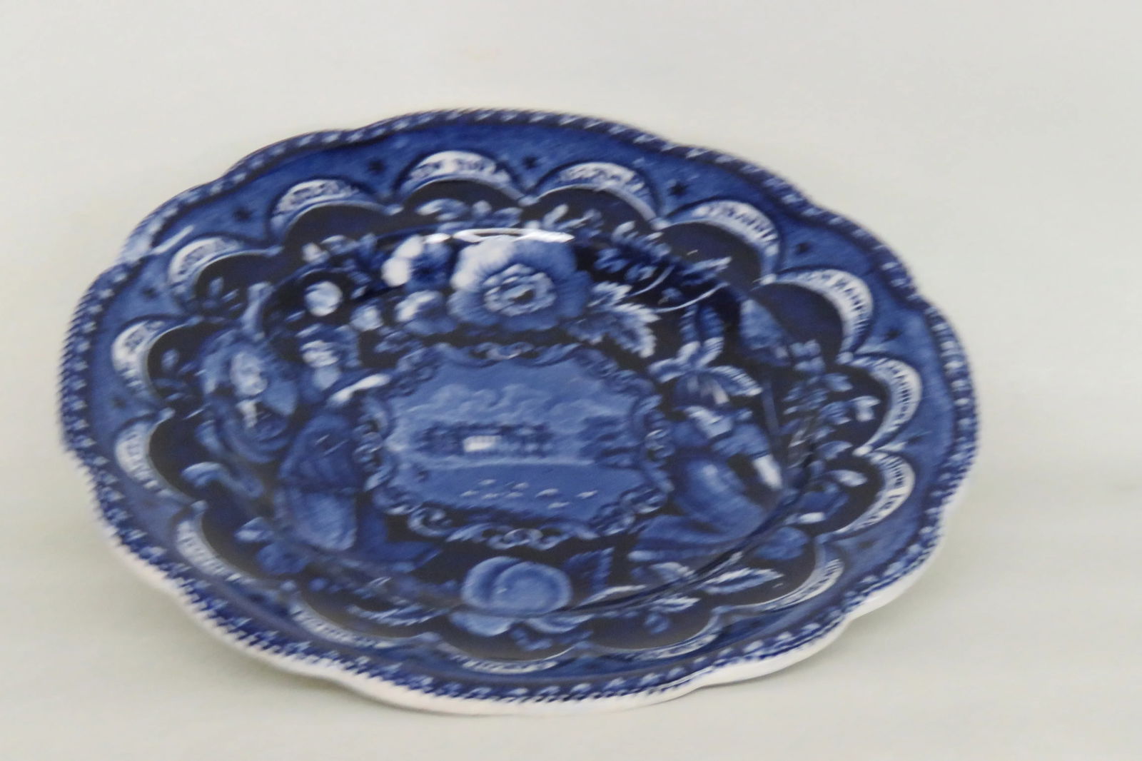 Historical Blue Staffordshire States Pattern Plate - 2