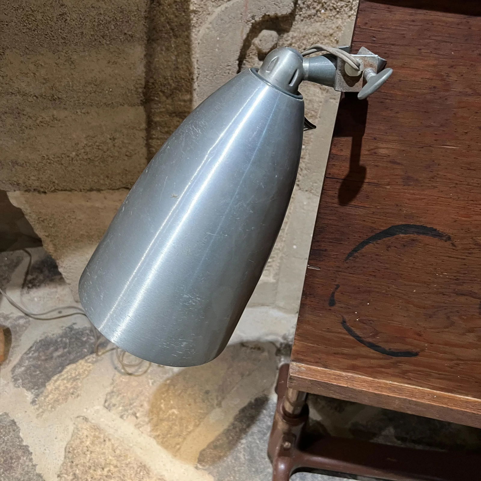 1960s Silver Task Light Desk Top Clamp Lamp - 5