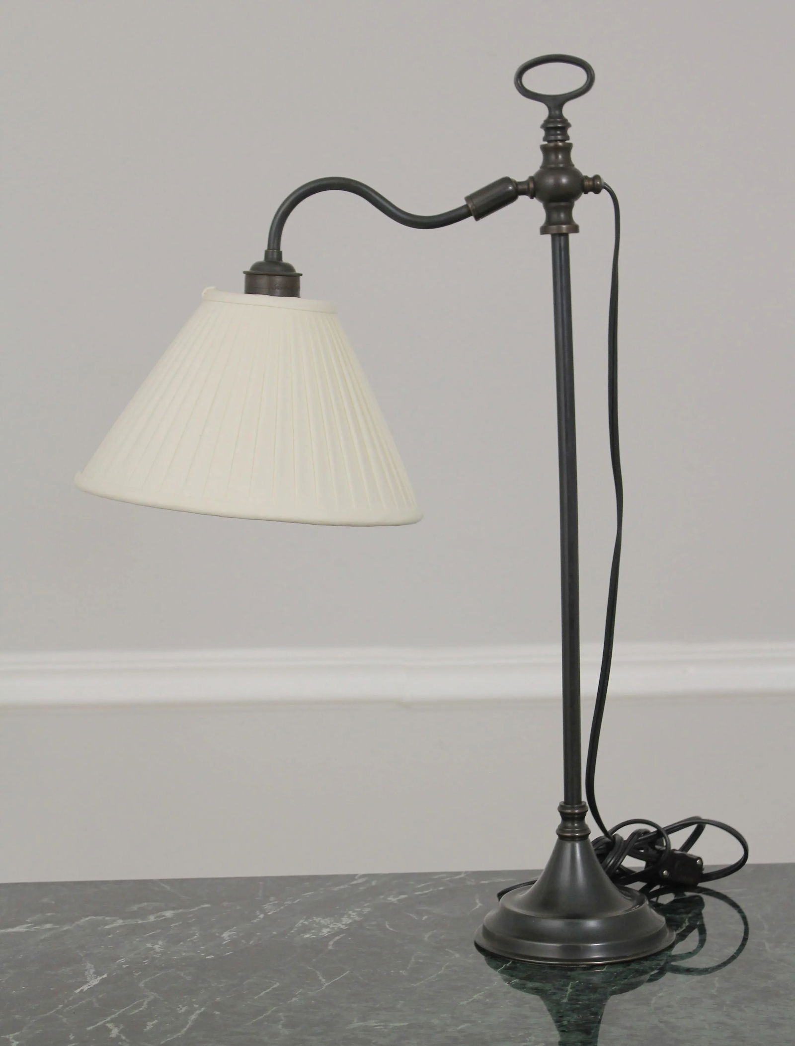 Robert Abbey Bronze Finish Desk Lamp W. Shade - 8