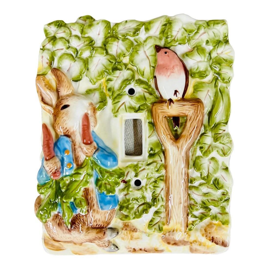 Rare Hand Painted Late 20th Century Beatrix Potter Light Switch Cover (1 of 4)