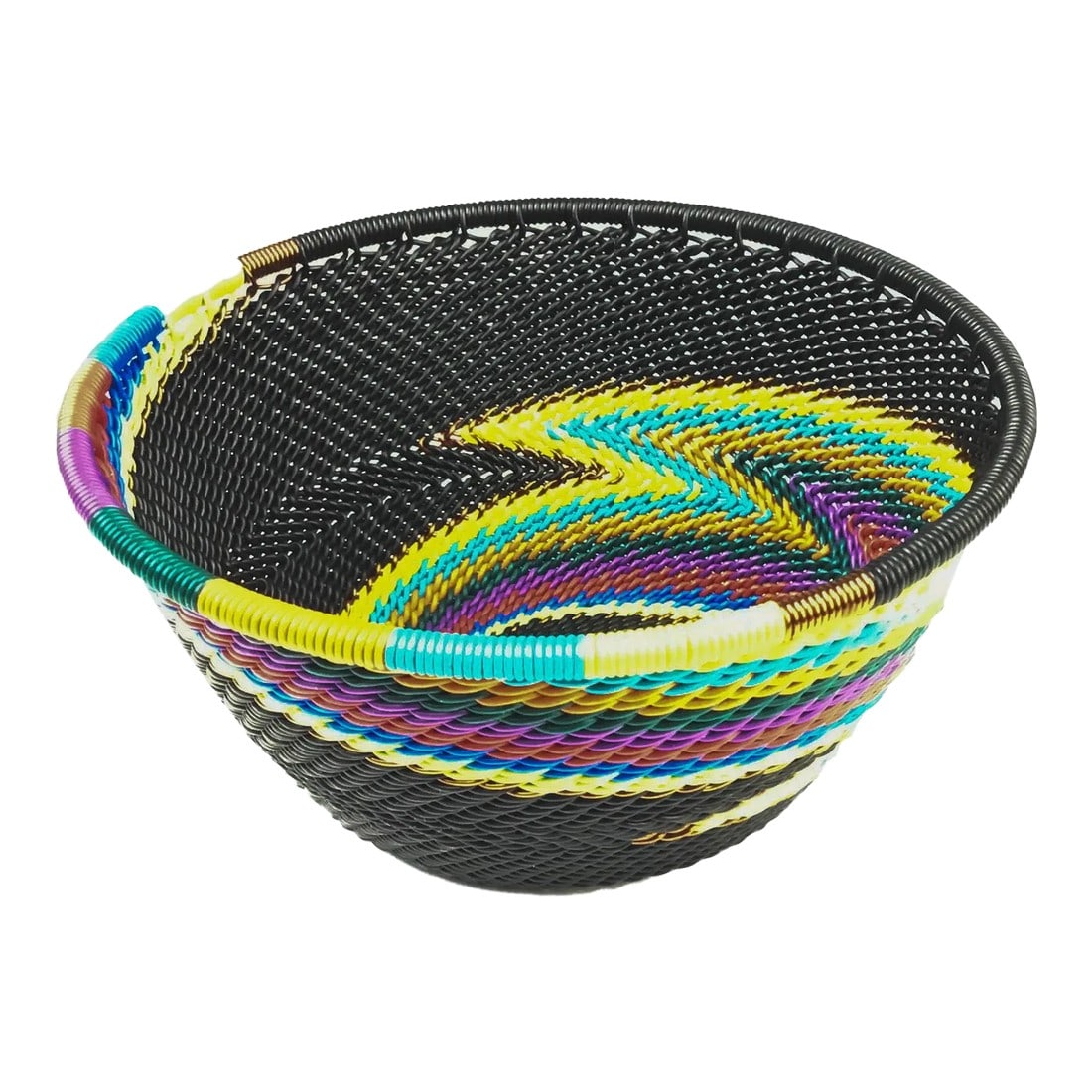 Vintage African Wire Artisan Woven Basket (1 of 11)
