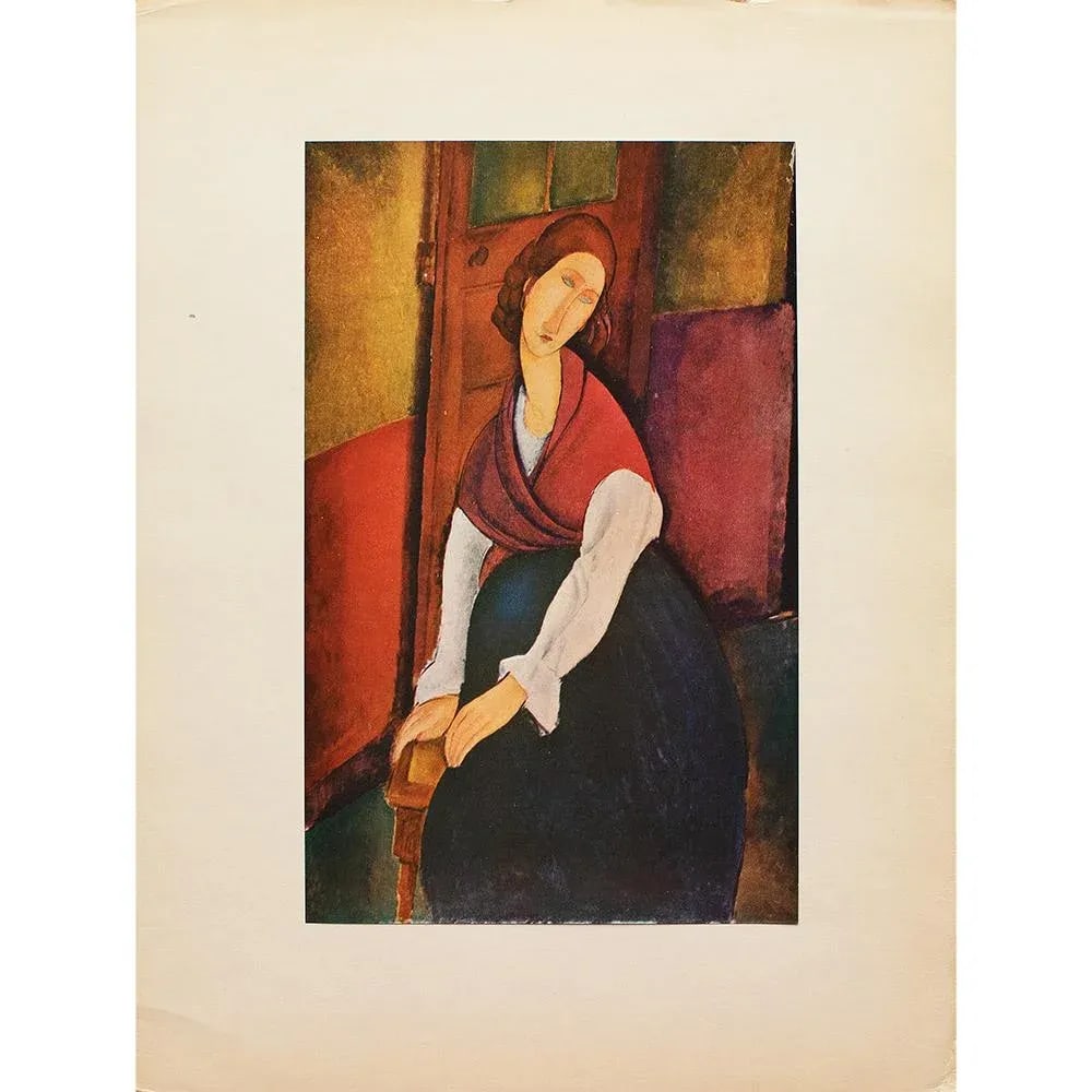 1940s After Amedeo Modigliani "Jeanne Hebuterne", First Edition Swiss Offset Lithograph - 2