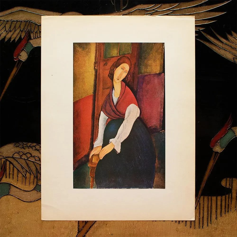 1940s After Amedeo Modigliani "Jeanne Hebuterne", First Edition Swiss Offset Lithograph - 3