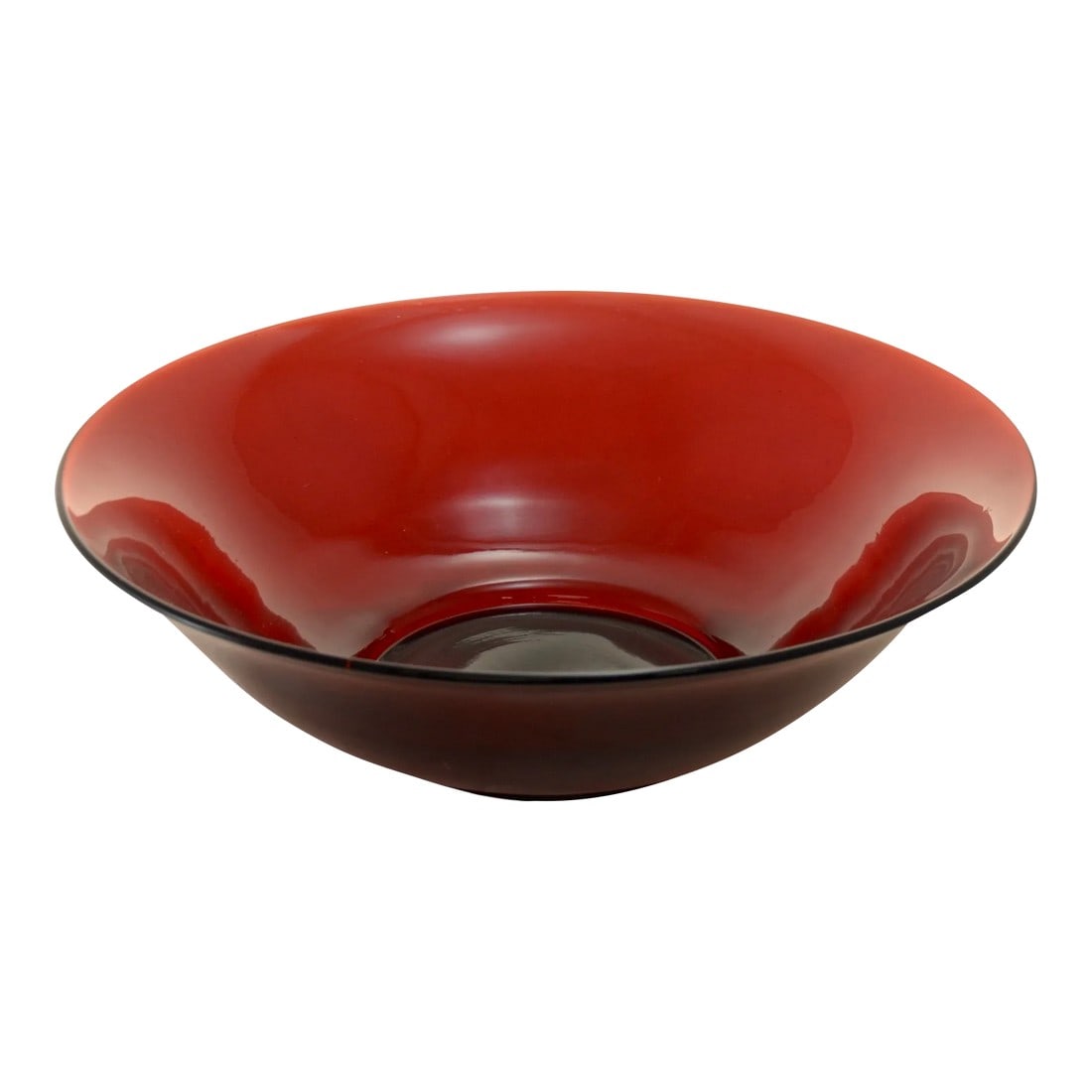 Ruby Red Glass 11" Bowl (1 of 4)