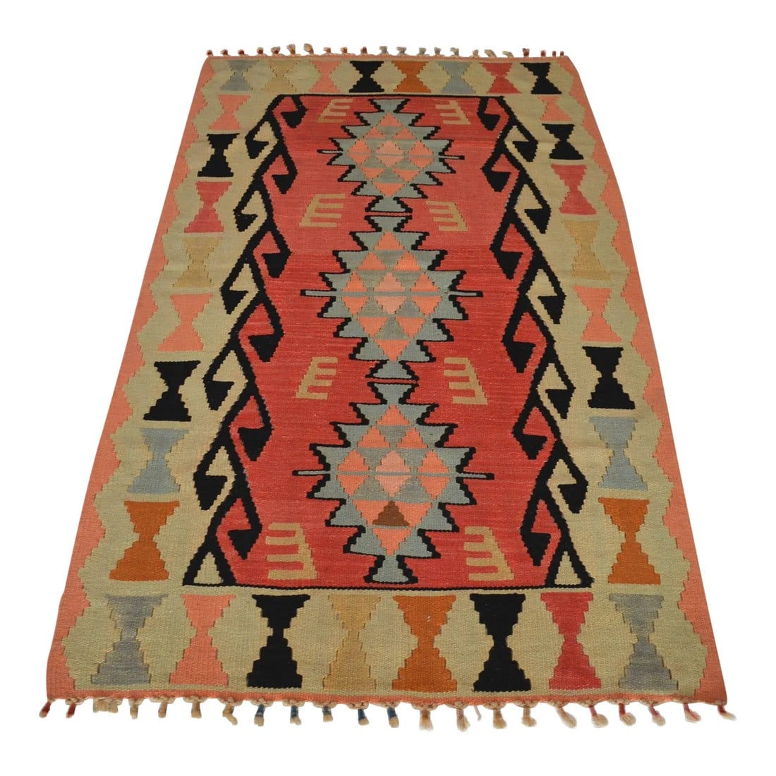 1980s Hand Woven Colorful Kilim Rug (1 of 8)