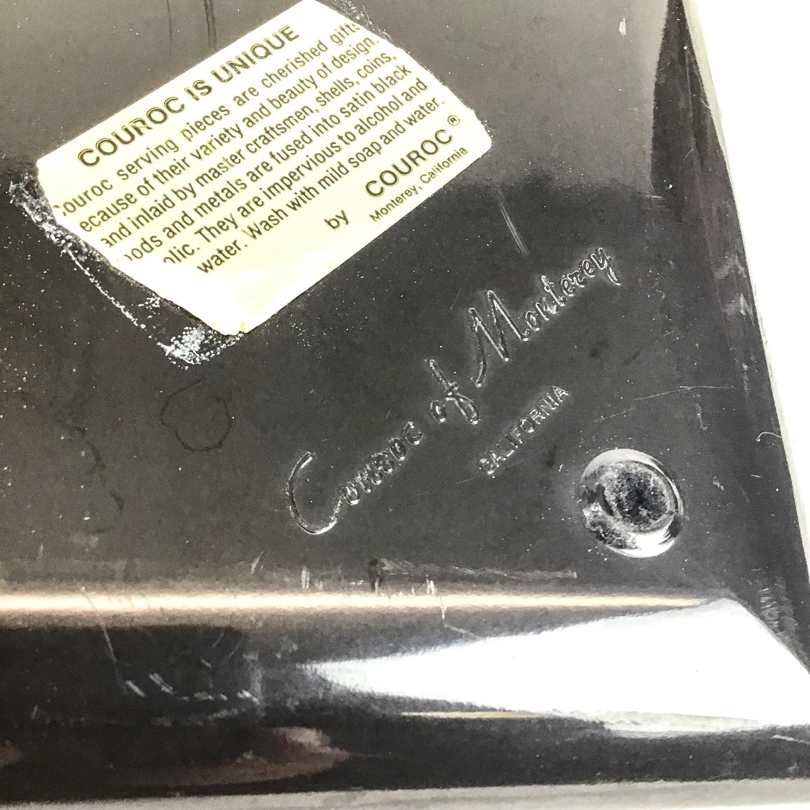 Vintage Large Size Black Bakelite Mallard Duck Design Serving Tray - 6