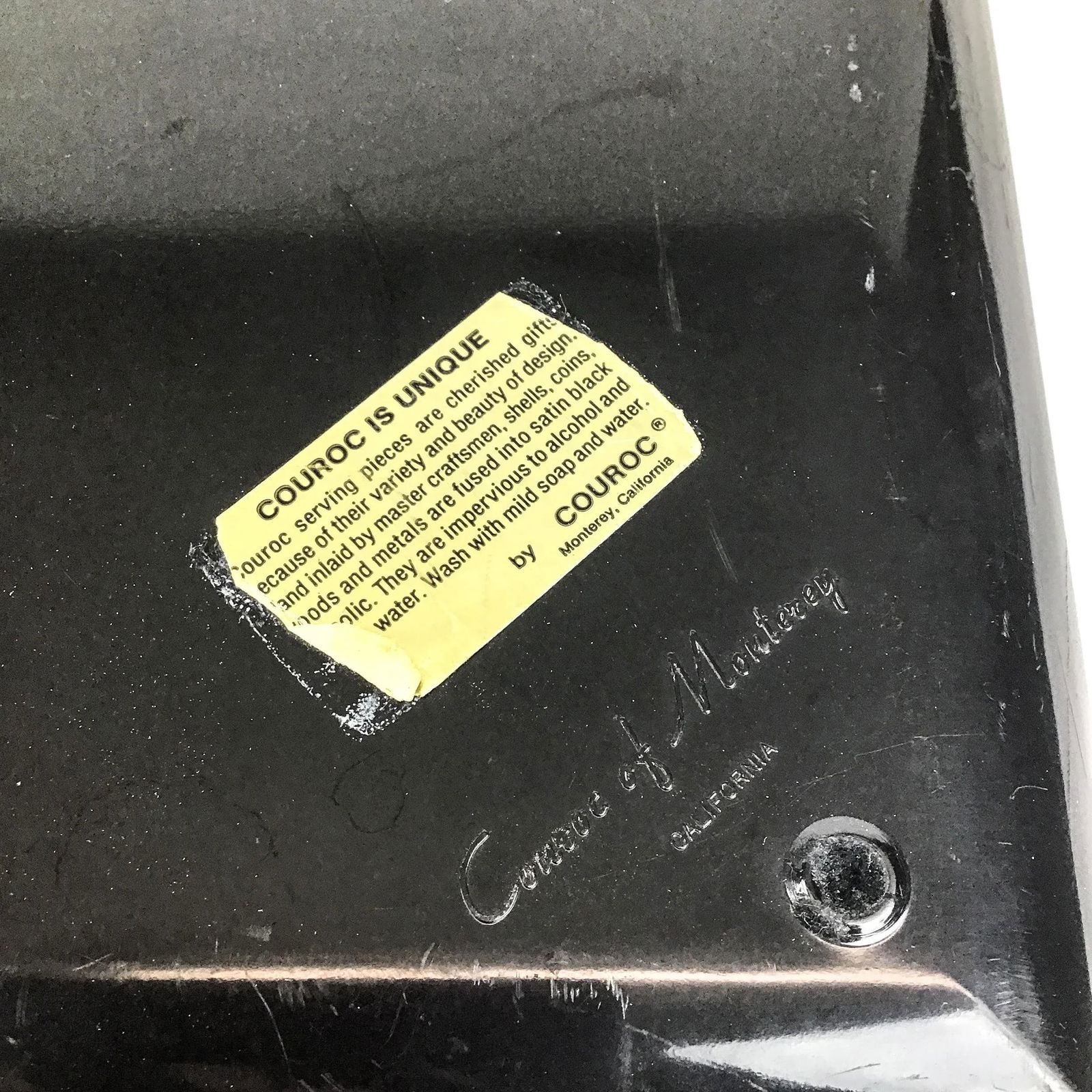 Vintage Large Size Black Bakelite Mallard Duck Design Serving Tray - 7