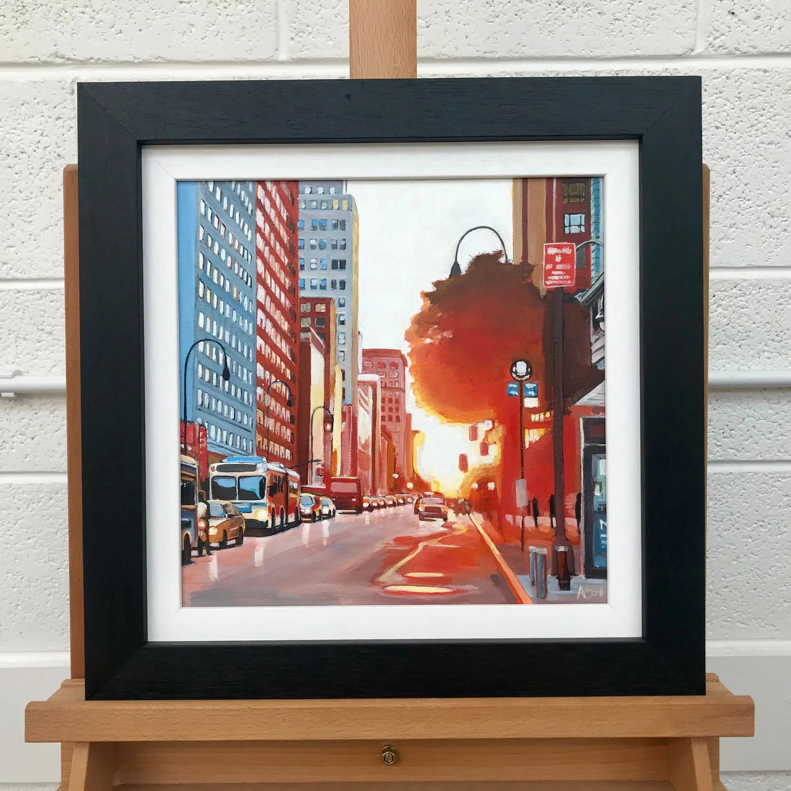 New York Street Scene Urban Landscape Painting From British Artist Collection - 3