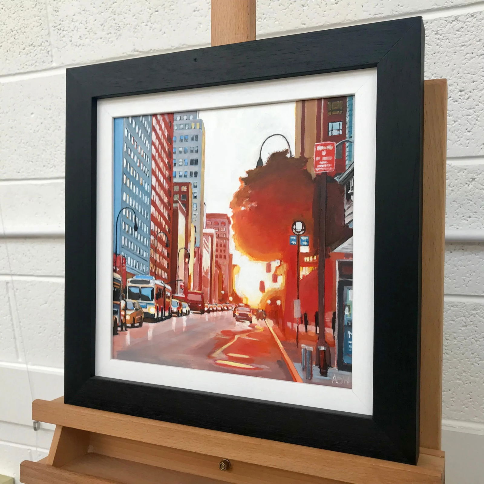 New York Street Scene Urban Landscape Painting From British Artist Collection - 4