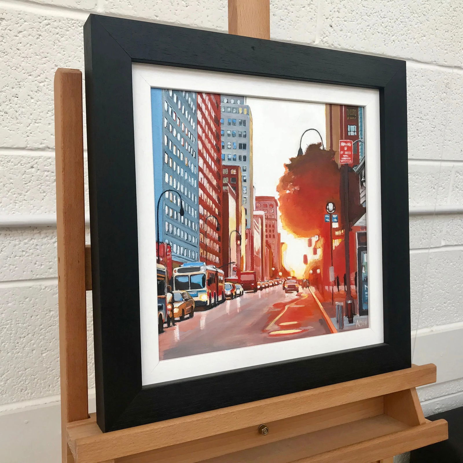 New York Street Scene Urban Landscape Painting From British Artist Collection - 5