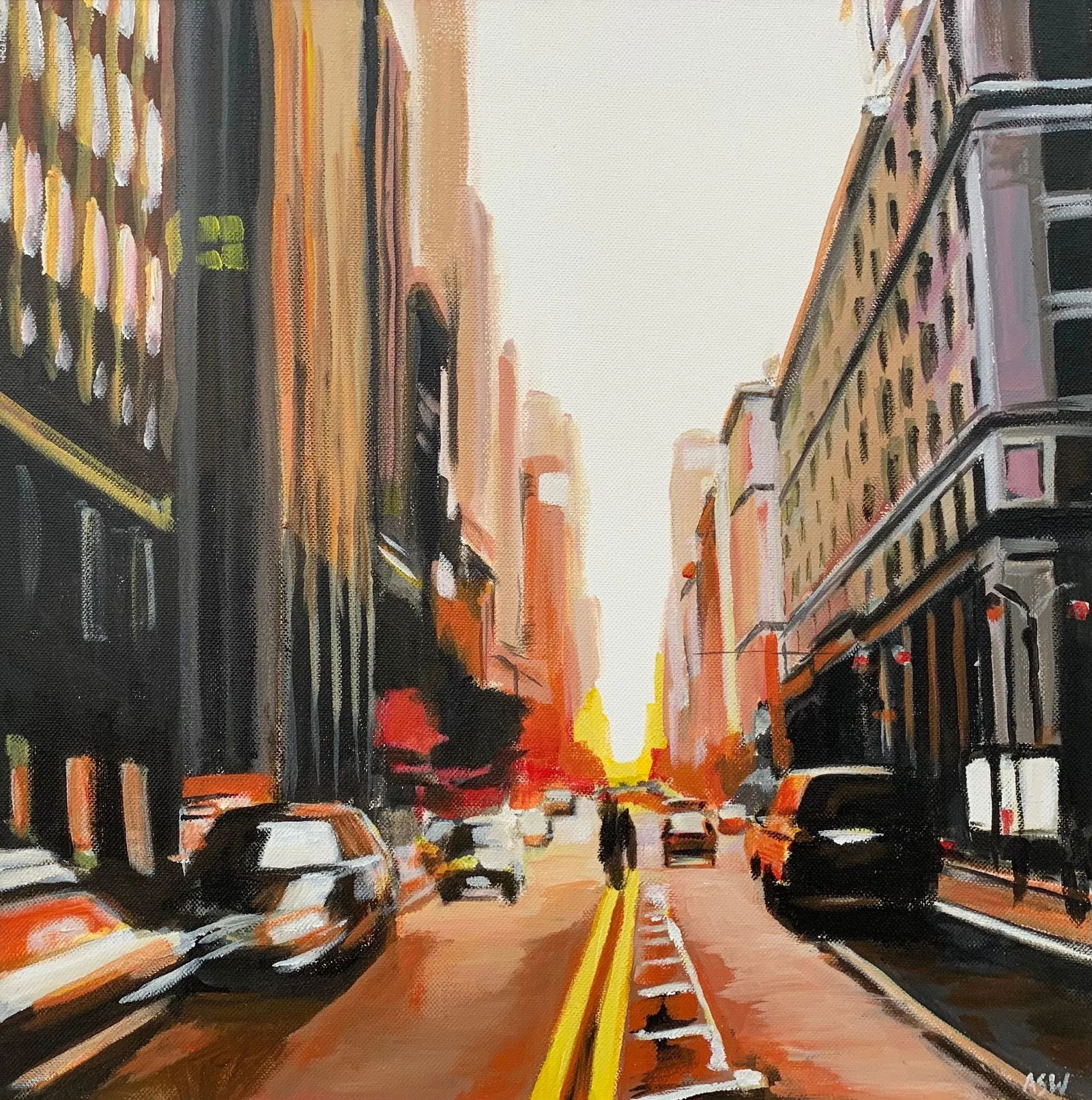 New York City Street Scene Painting by Contemporary British Artist - 6