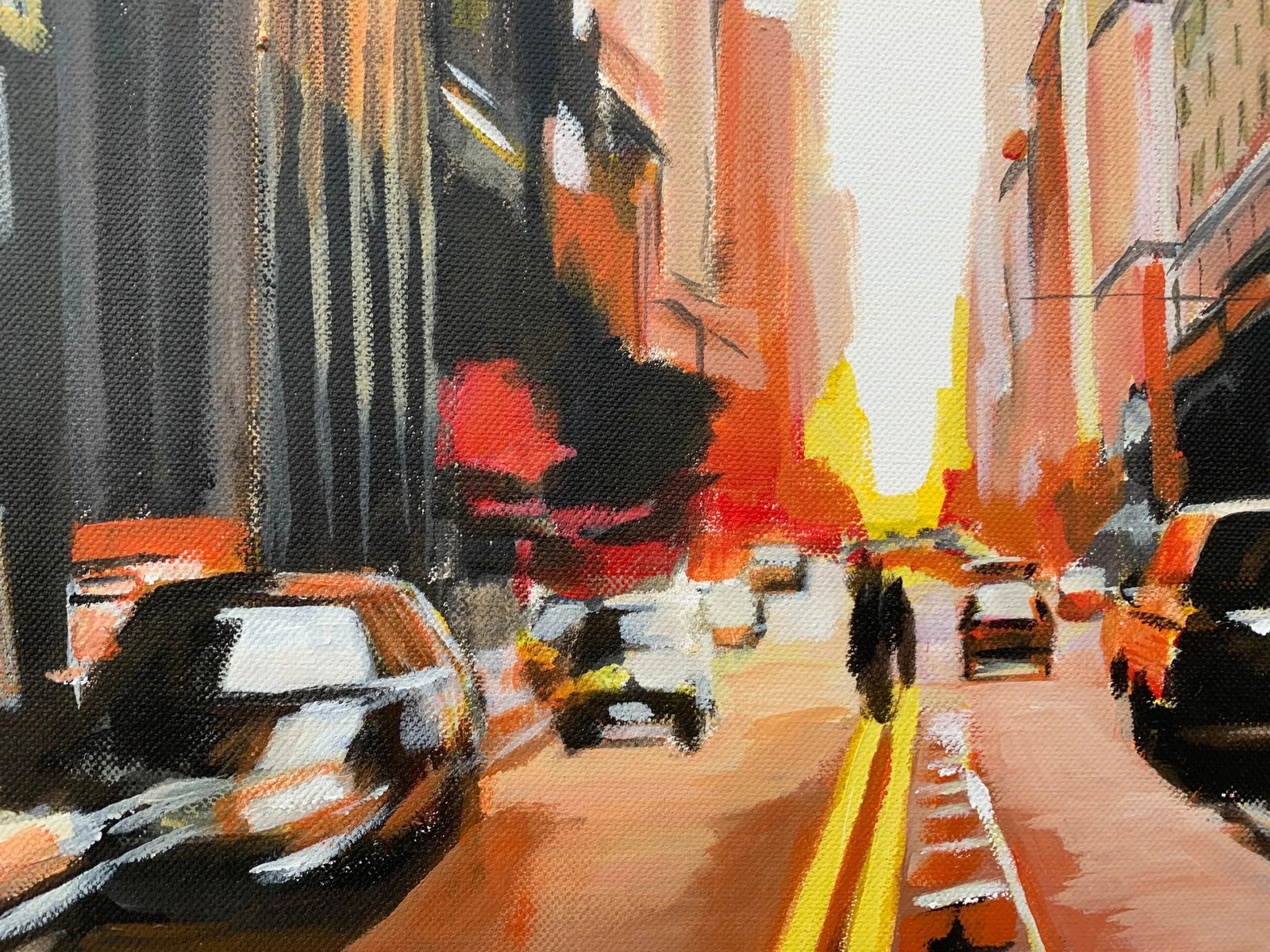 New York City Street Scene Painting by Contemporary British Artist - 8