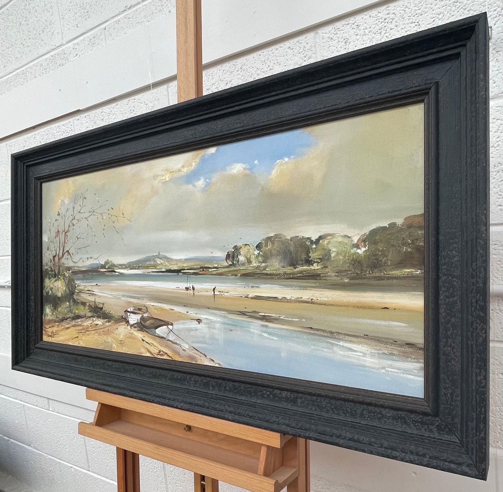 Frank Fitzsimons, Ireland Seascape Landscape with Boats & Figures by Contemporary Irish Artist, 1985 - 5