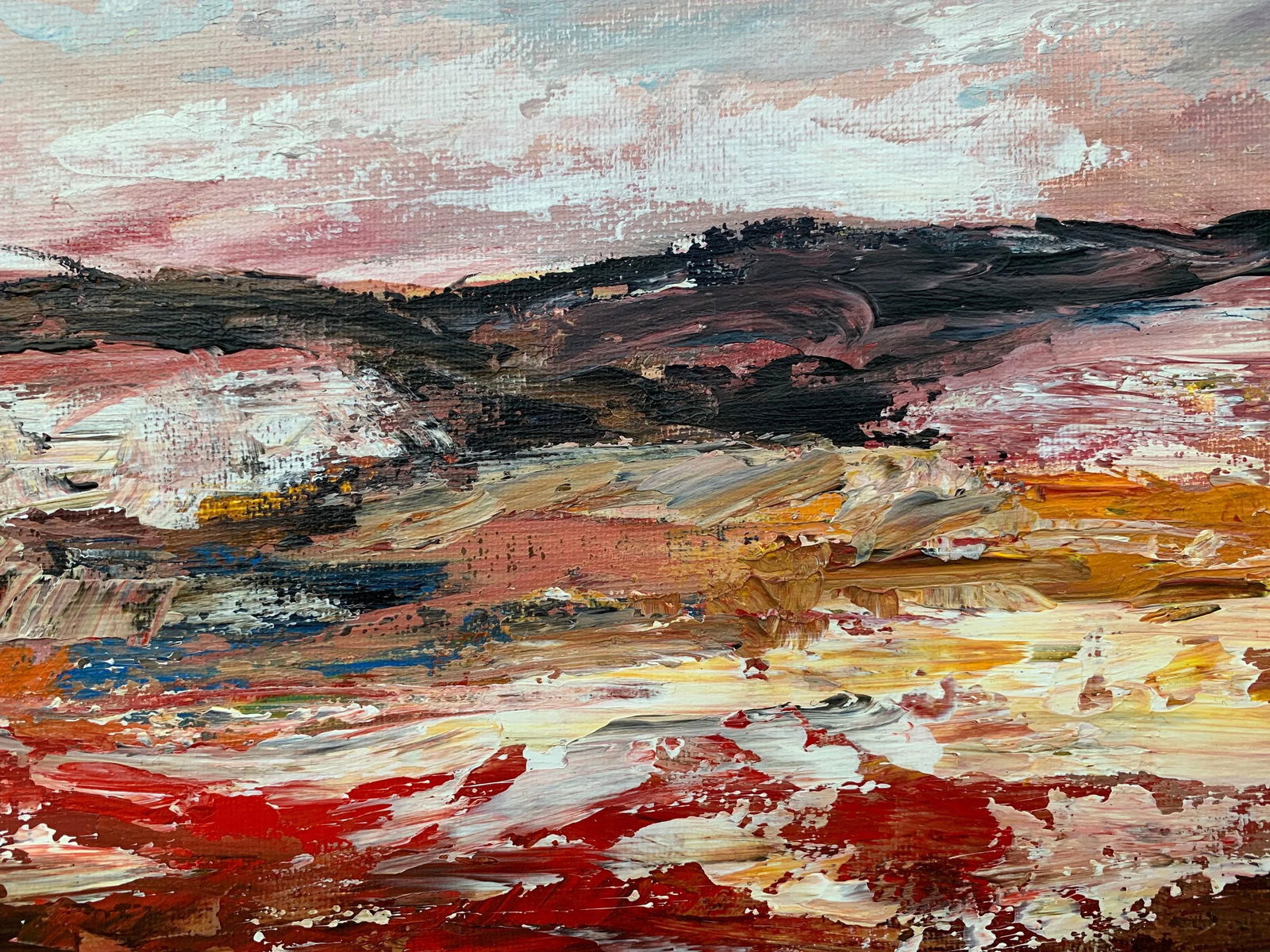 Abstract Landscape Study Using Earthy Brown Colours by Leading English Artist - 6