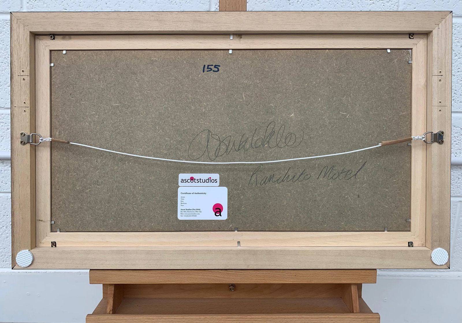 Black & White Americana Painting of Ranchito Motel on Route 66 New Mexico Usa - 7