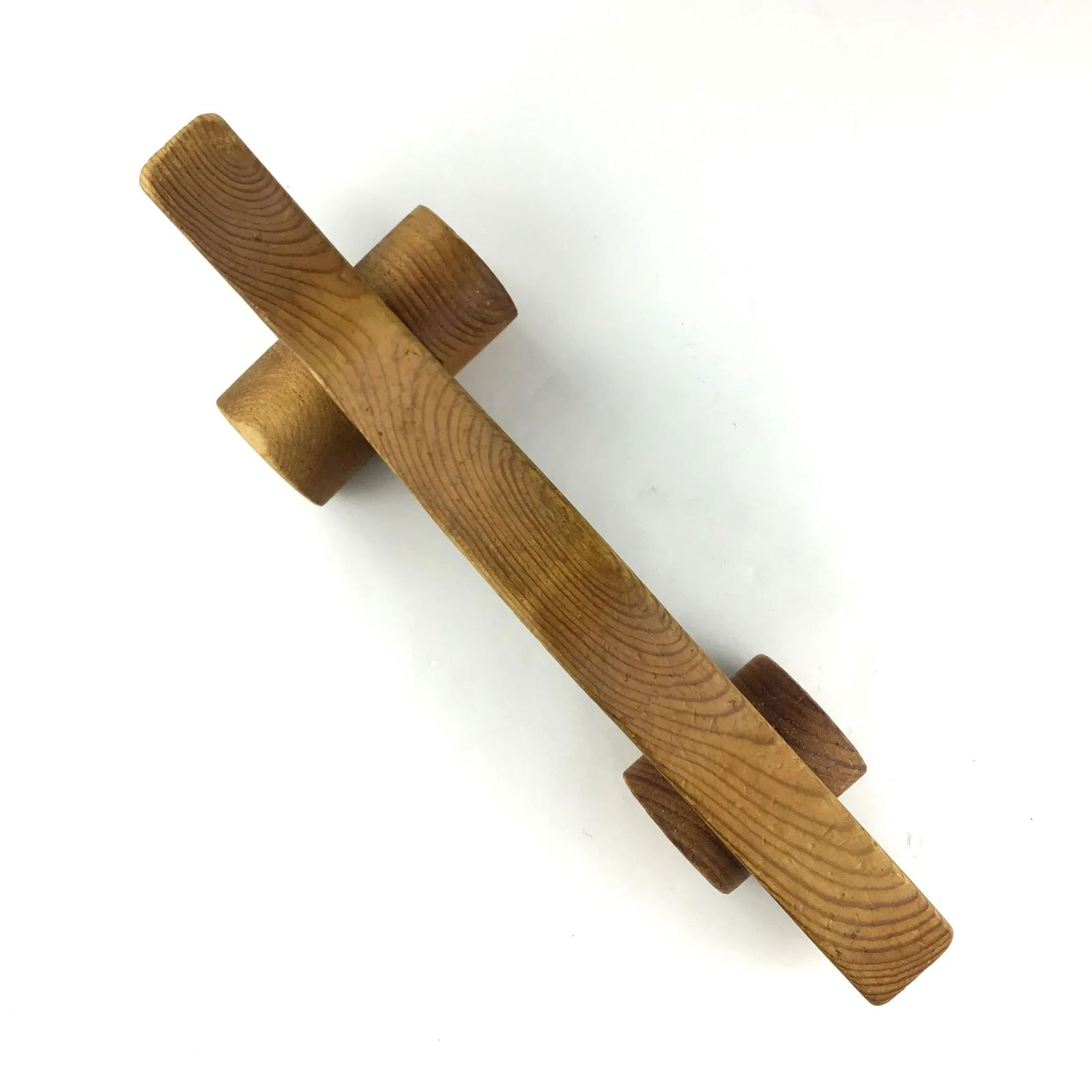 Vintage Wood Toy Push Sports Car - 4