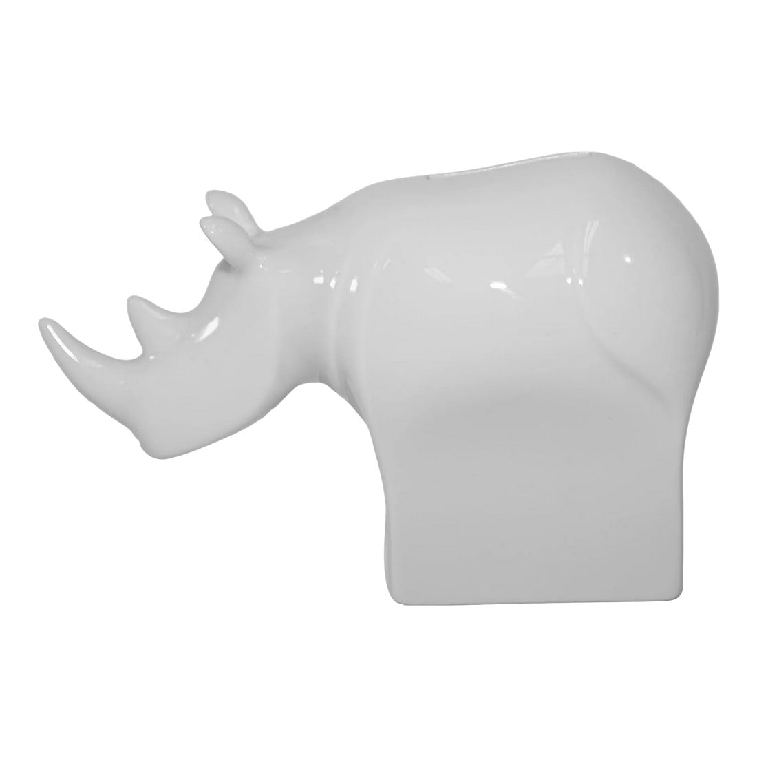 Dansk Modernist White Porcelain Rhinoceros Bank: Vintage Dansk Rhinoceros White Porcelain Ceramic Coin Bank. Sleek Dansk White Porcelain Rhinoceros Bank, Scandinavian Style, Modernist. Unique addition to your modern Scandinavian style home Very slee