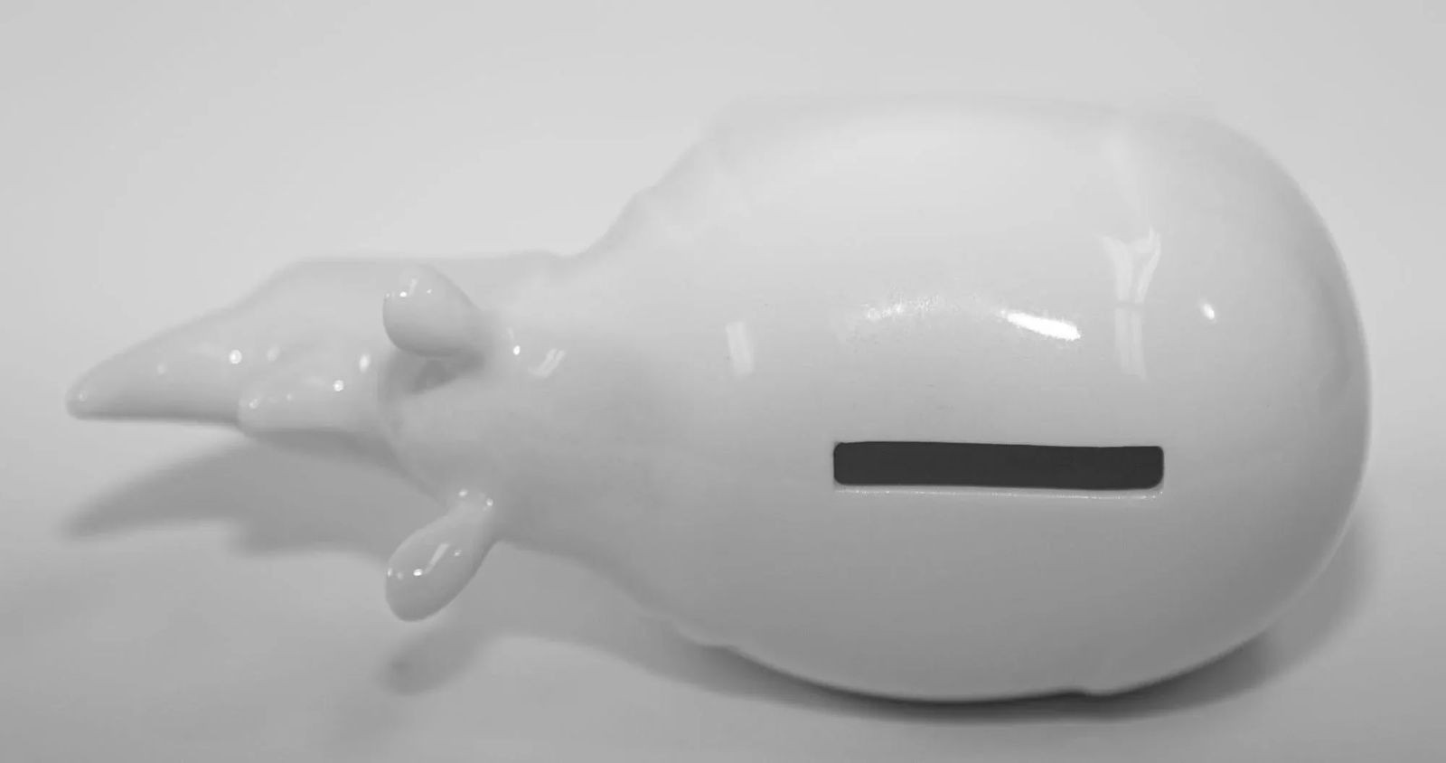 Dansk Modernist White Porcelain Rhinoceros Bank - 7