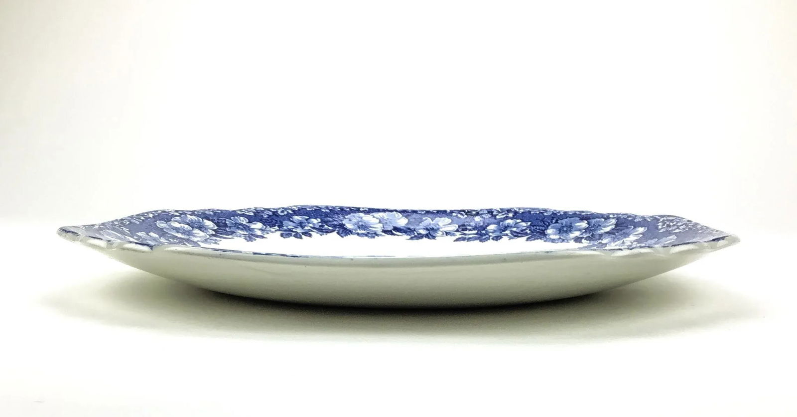 Large Wedgwood Woodland Blue & White Traditional Serving Plate England - 4