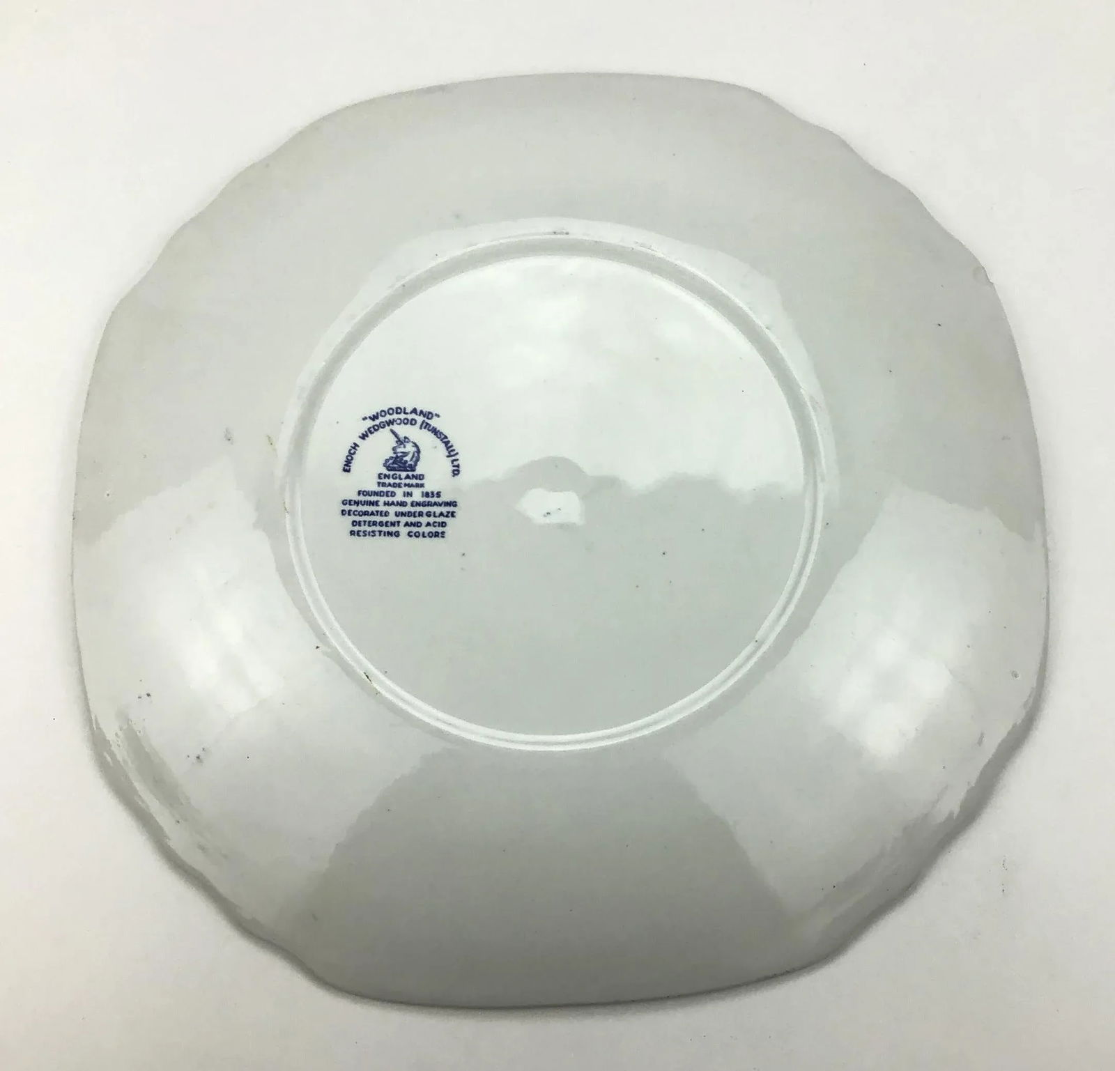 Large Wedgwood Woodland Blue & White Traditional Serving Plate England - 8