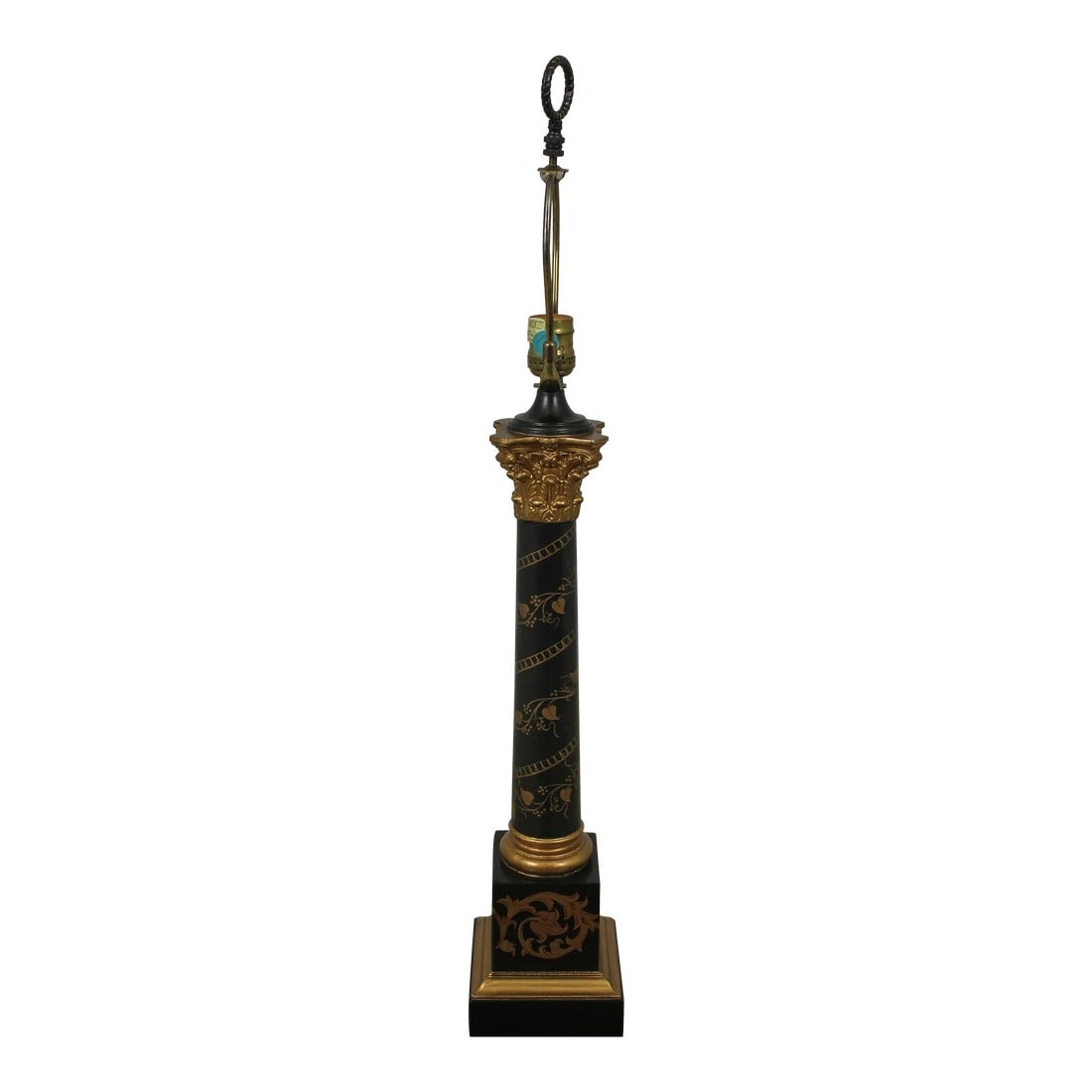 Neoclassical Paint Decorated Column Table Lamp (1 of 12)