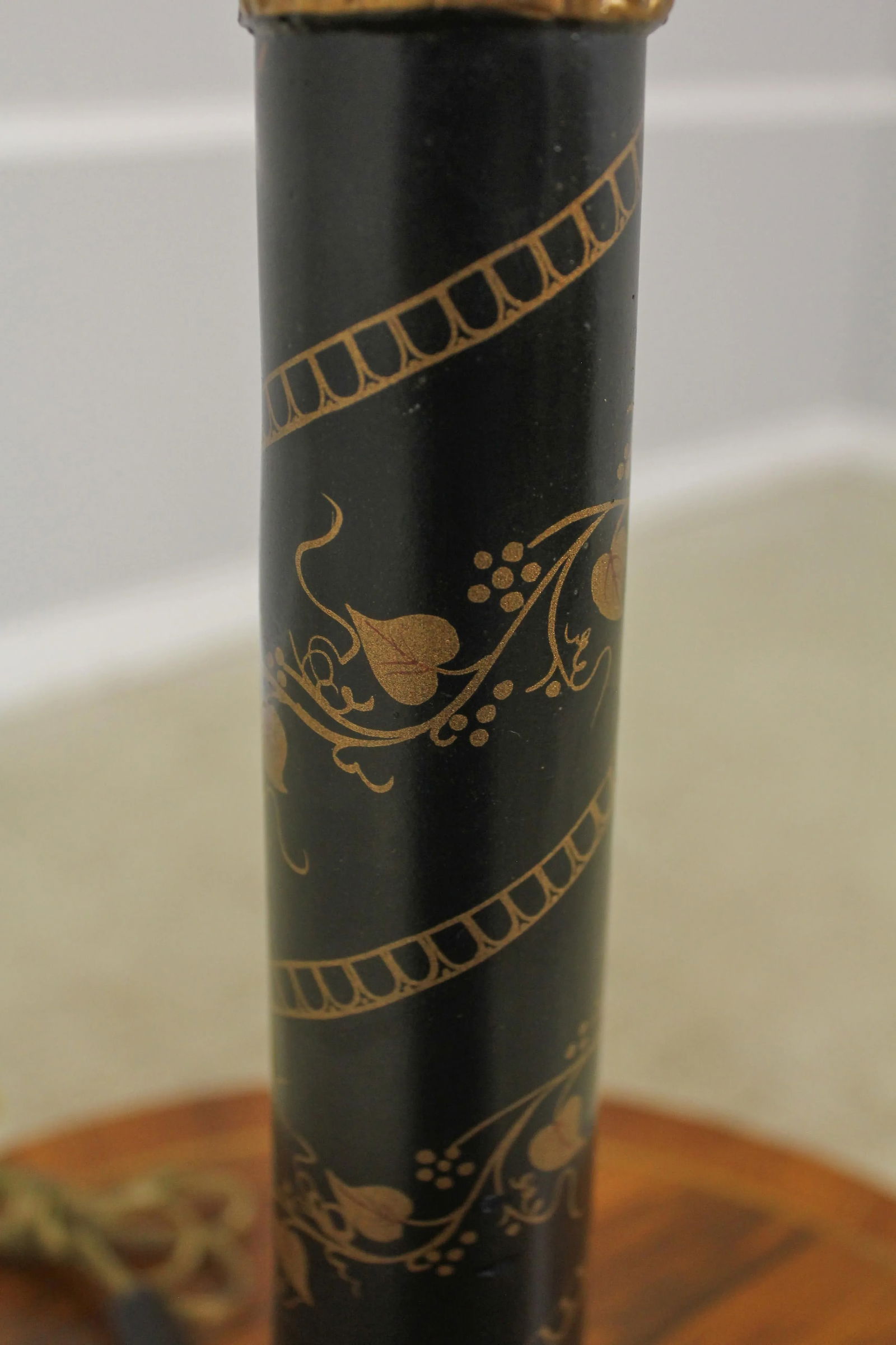 Neoclassical Paint Decorated Column Table Lamp - 6