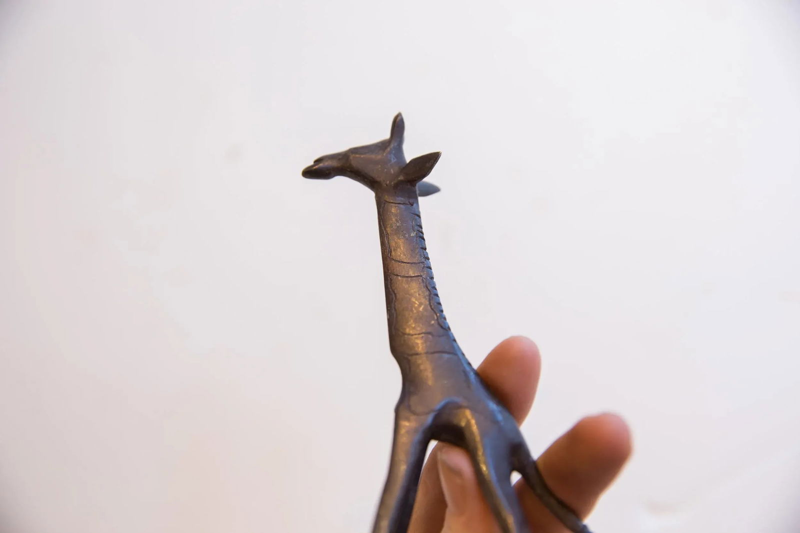 Vintage African Giraffe With Dark Patina - 3